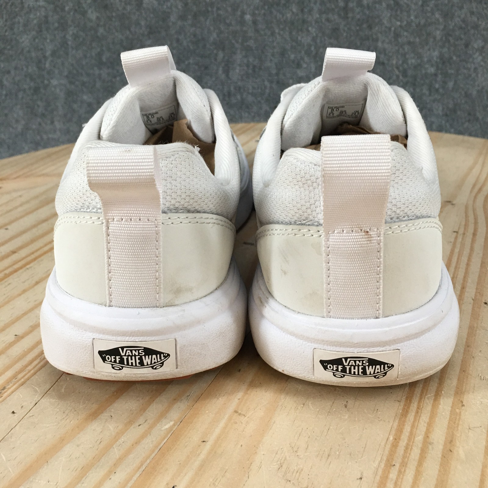 Vans Range EXP Shoes Womens 8 Lace Up Sneakers Low Top Casual Comfort White