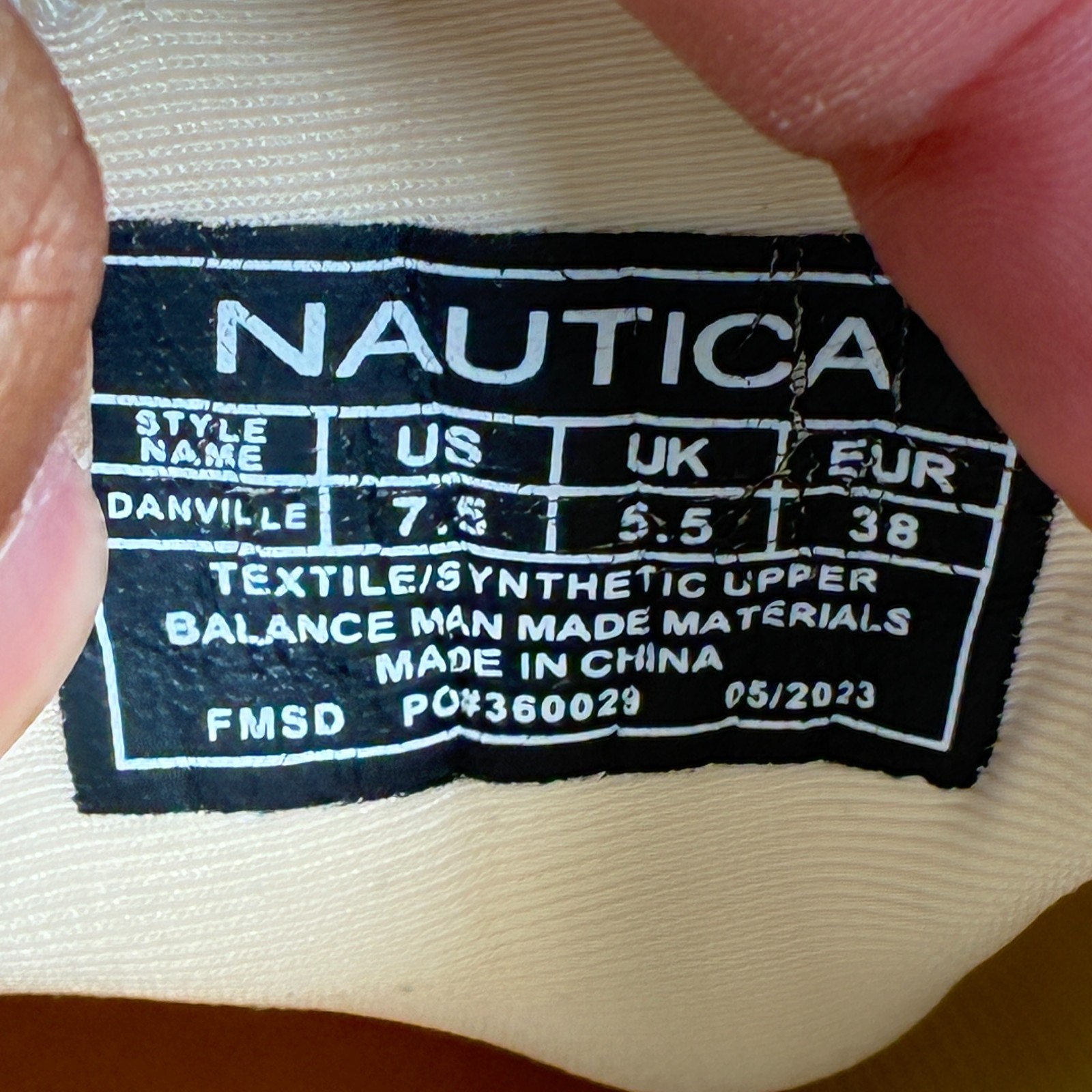 Nautica Danville Beige Pale Peach Casual Walking Sneakers Shoes Women’s Size 7.5