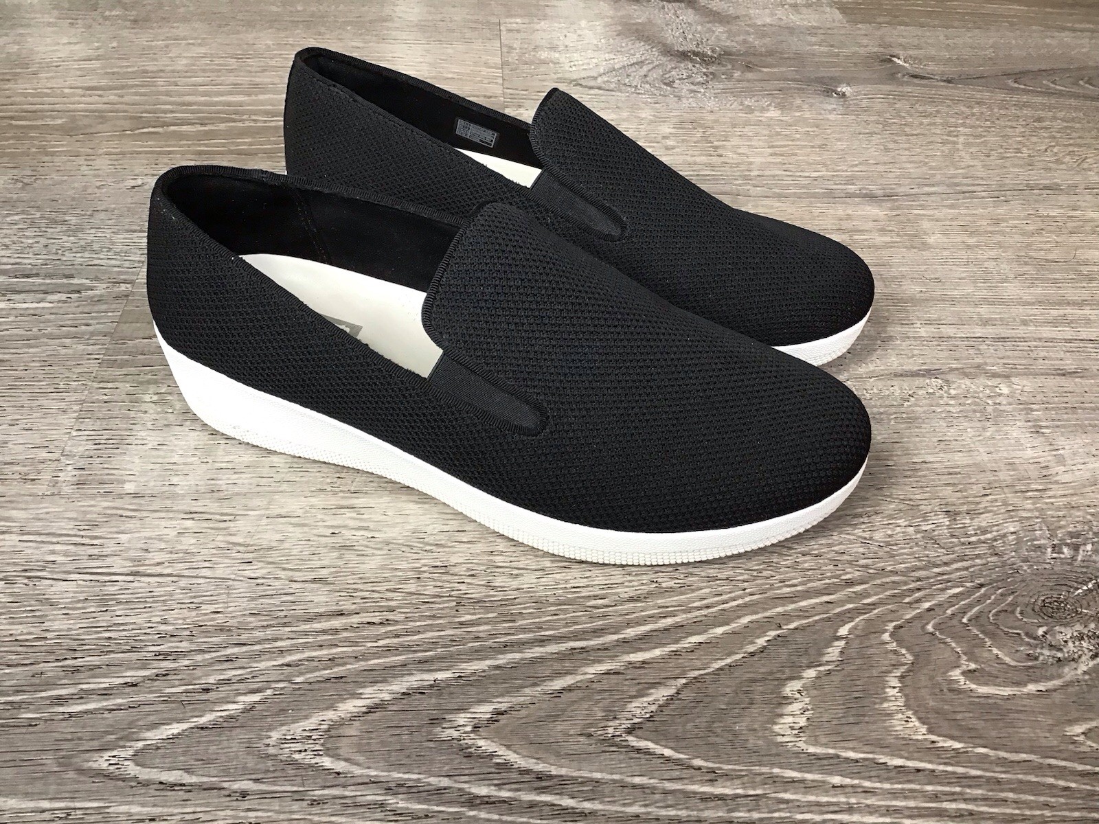 FitFlop Superskate Uberknit Black Fabric Slip On Women’s Size 7.5 Shoes H85-001