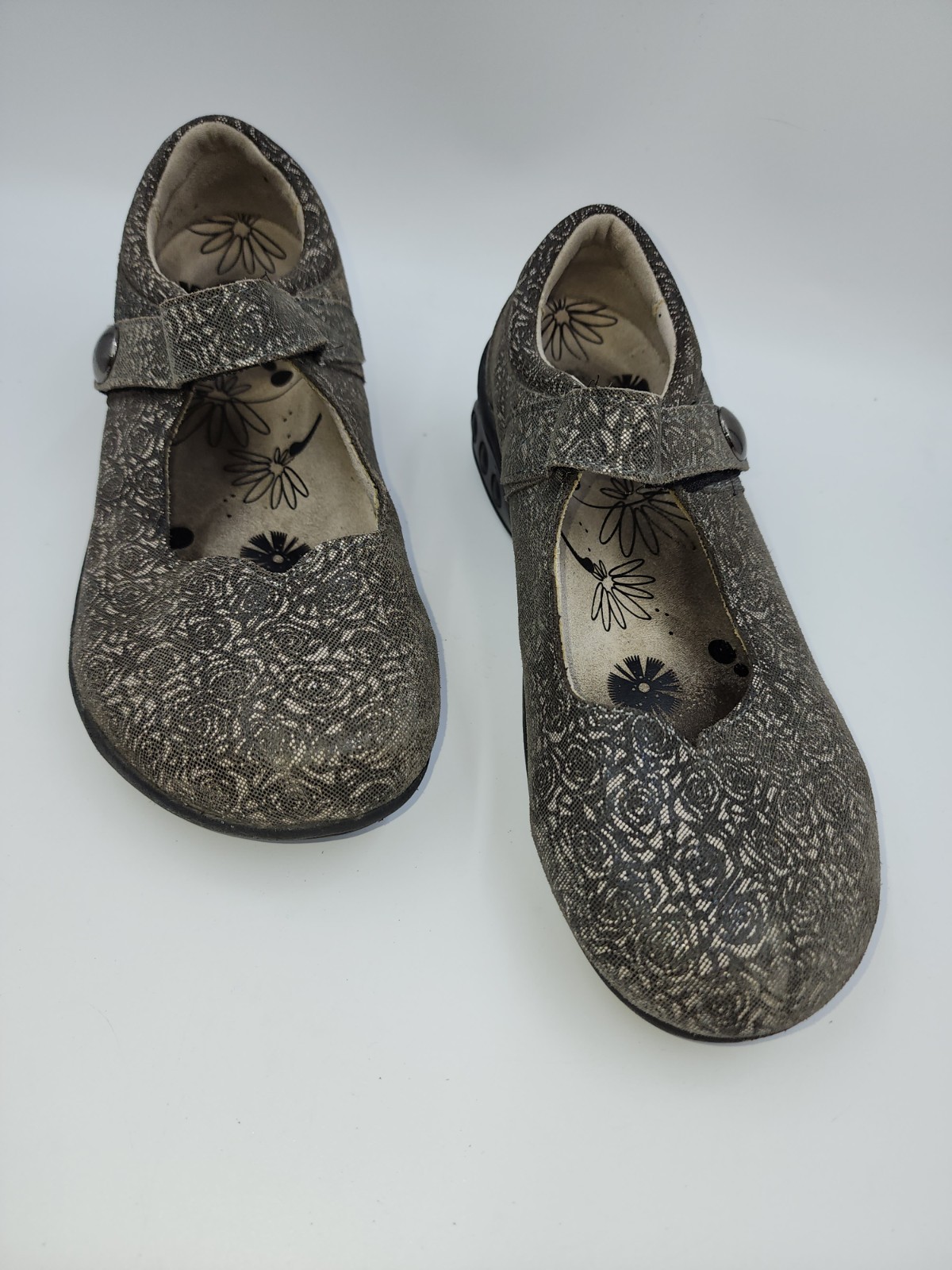 Therafit Mary Jane Lite Adjustable Comfort Shoes Blue Cushion Support Size 8.5-9