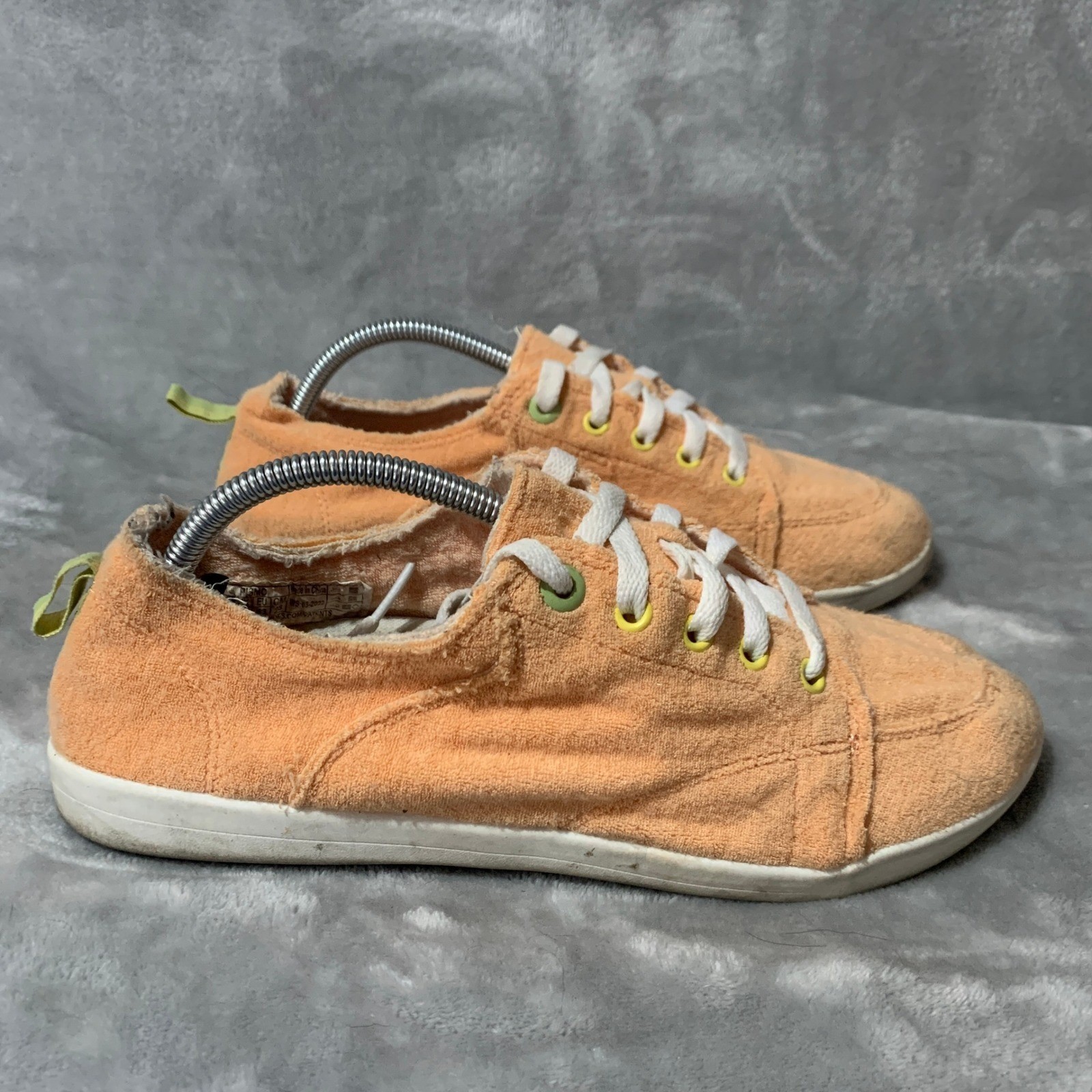 Vionic Beach Pismo Apricot Orange Terry Cloth Casual Sneakers Womens 11