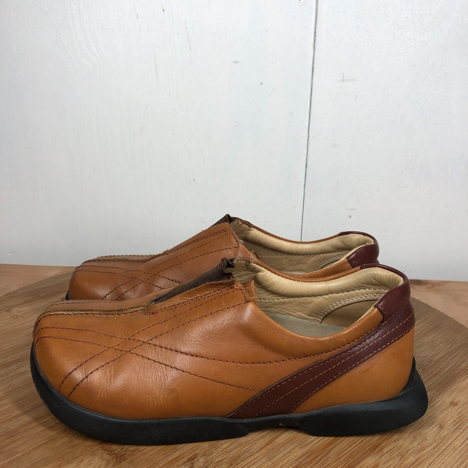 Birkenstock betula womens size 6 shoes Brown Leather Slip On Casual sneakers