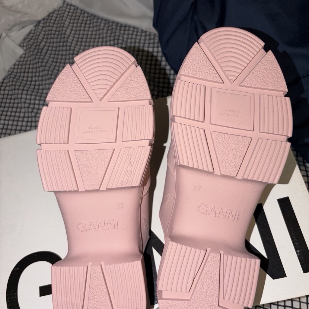 GANNI Women’s Pink Rubber City Mules US 7 EU 37