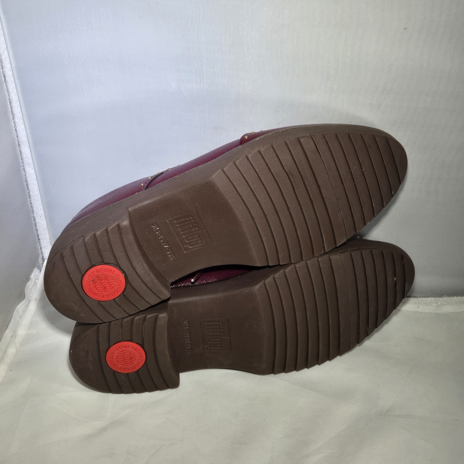 Fitflop Womens Keely Microstud Brogue Oxford Shoes Lace Up Y27-744 Red Size 5