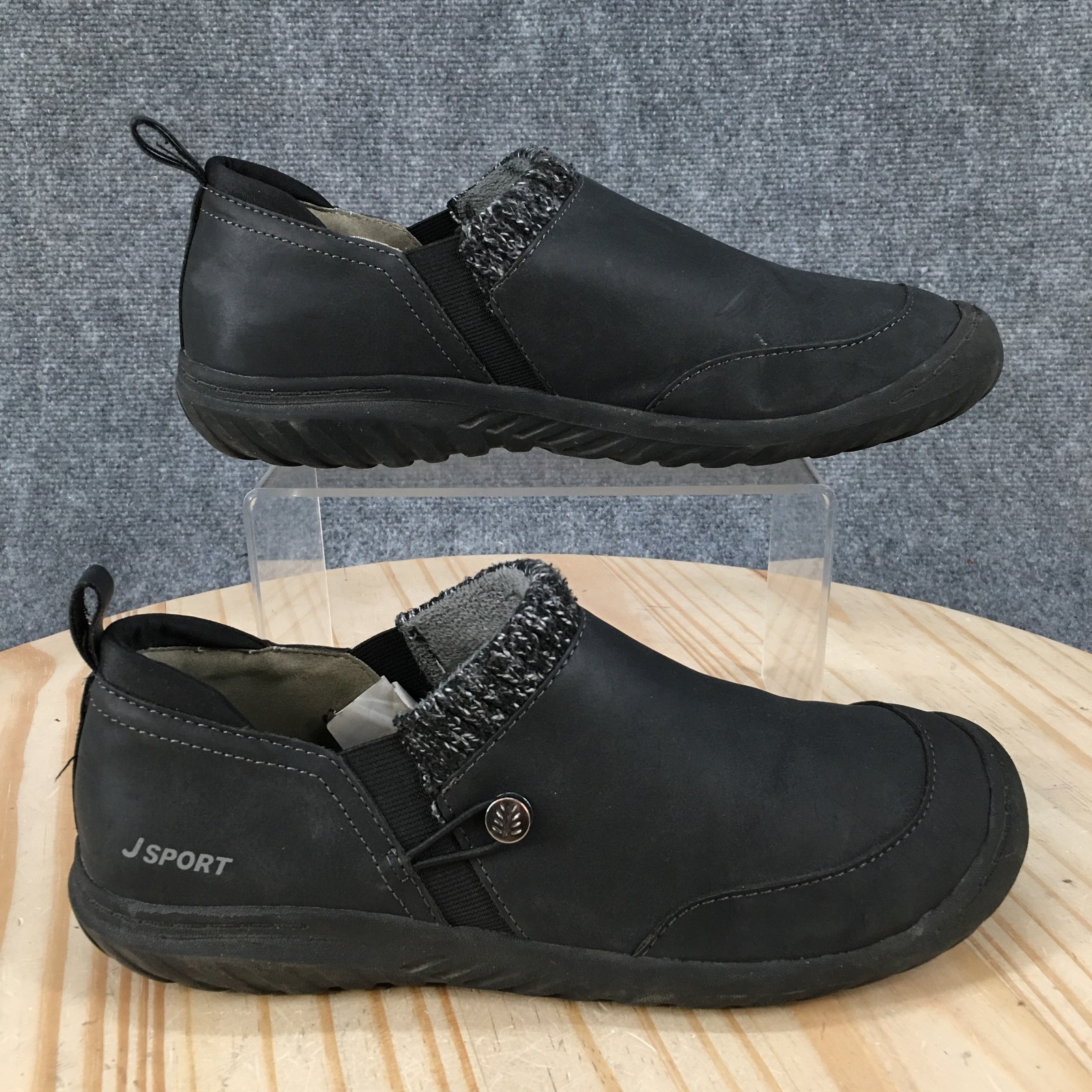 JSport by Jambu Alice Shoes Womens 9 M Slip On Round Toe Comfort Low Top Black