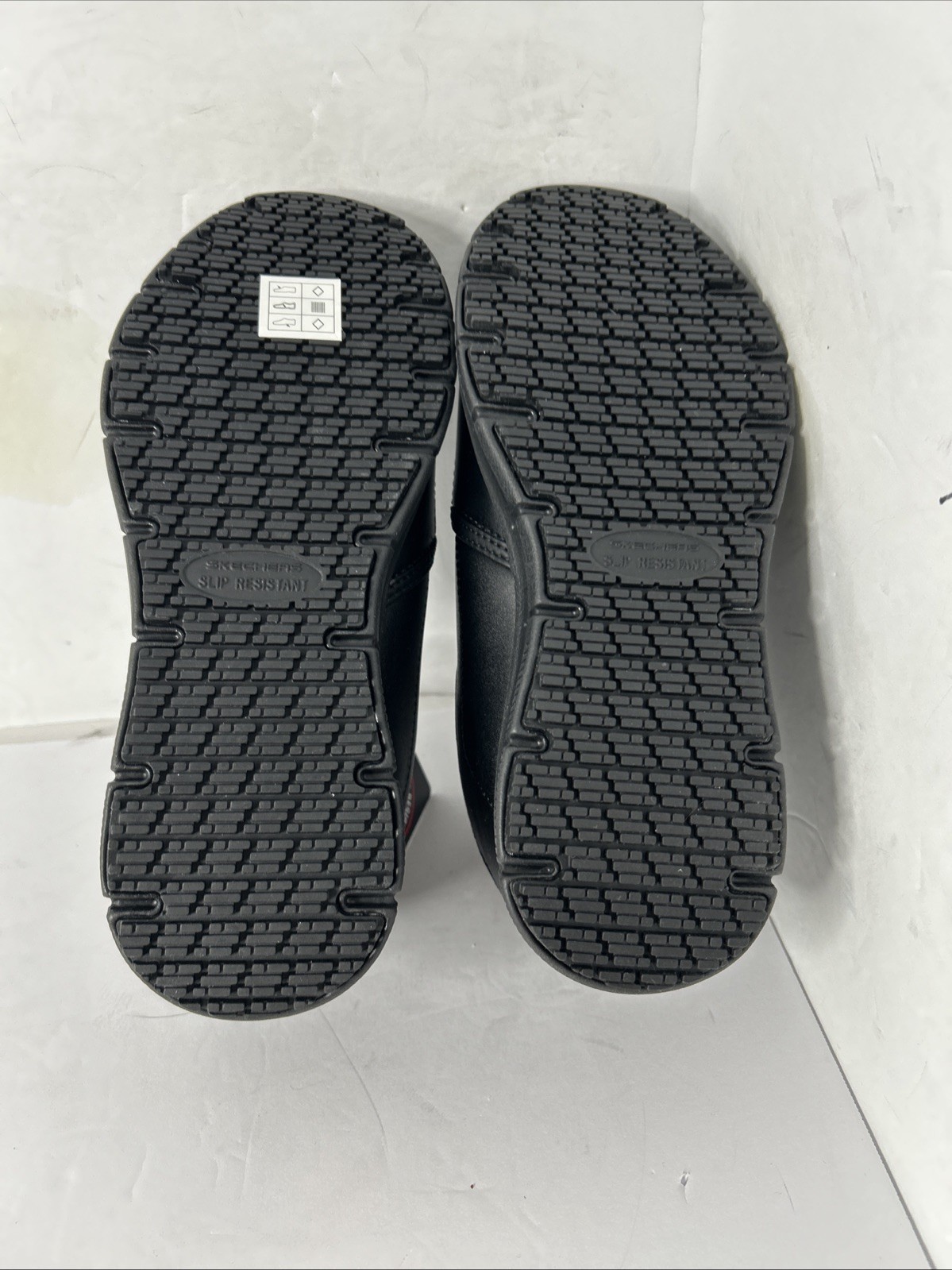 Skechers Work Slip On Shoes Slip Resistant ASTM Shock Resistant Blk Womens Sz 8