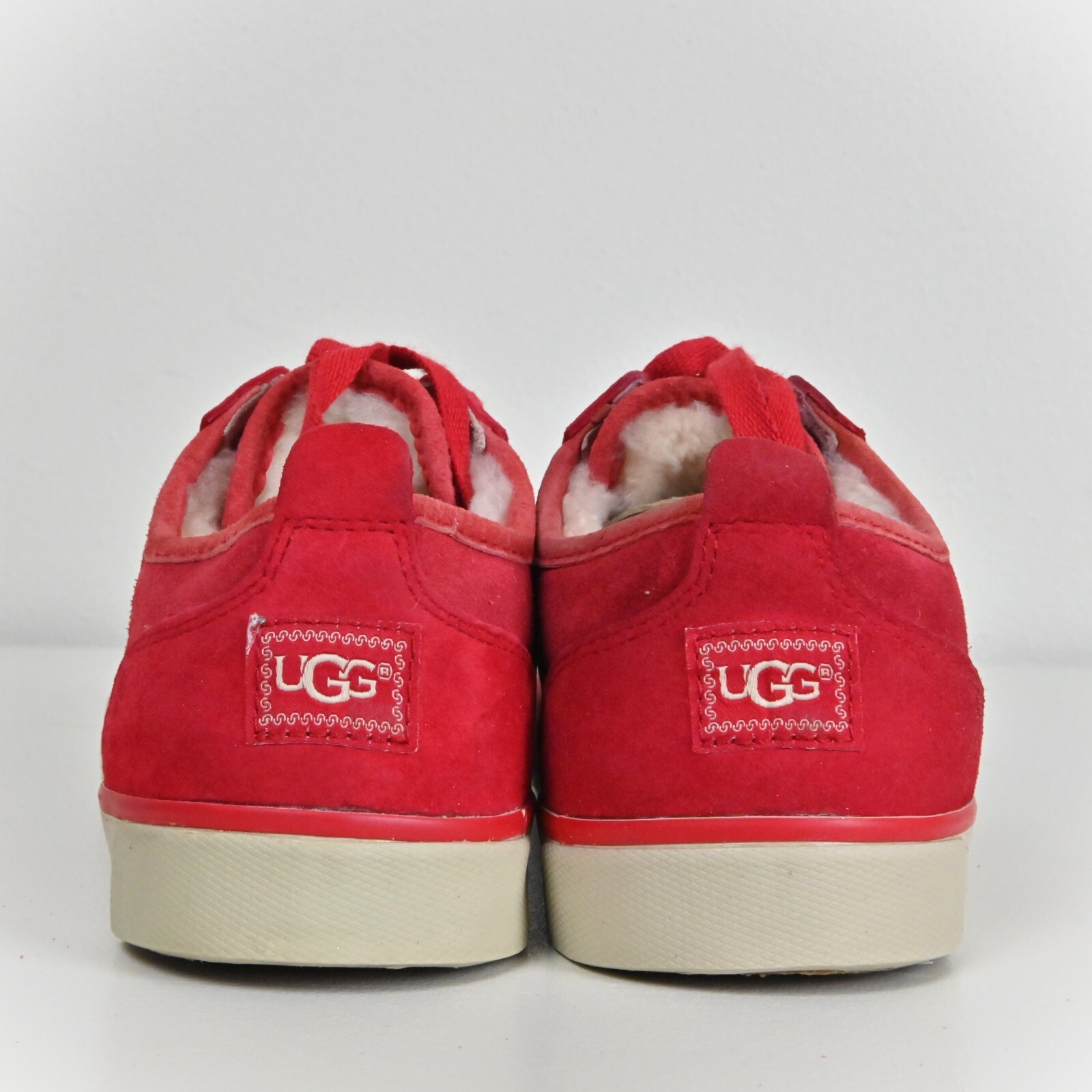 UGG 60s Suede Upper Sheepskin Shearling Lined Comfort Low Top Sneakers US7 UK5.5