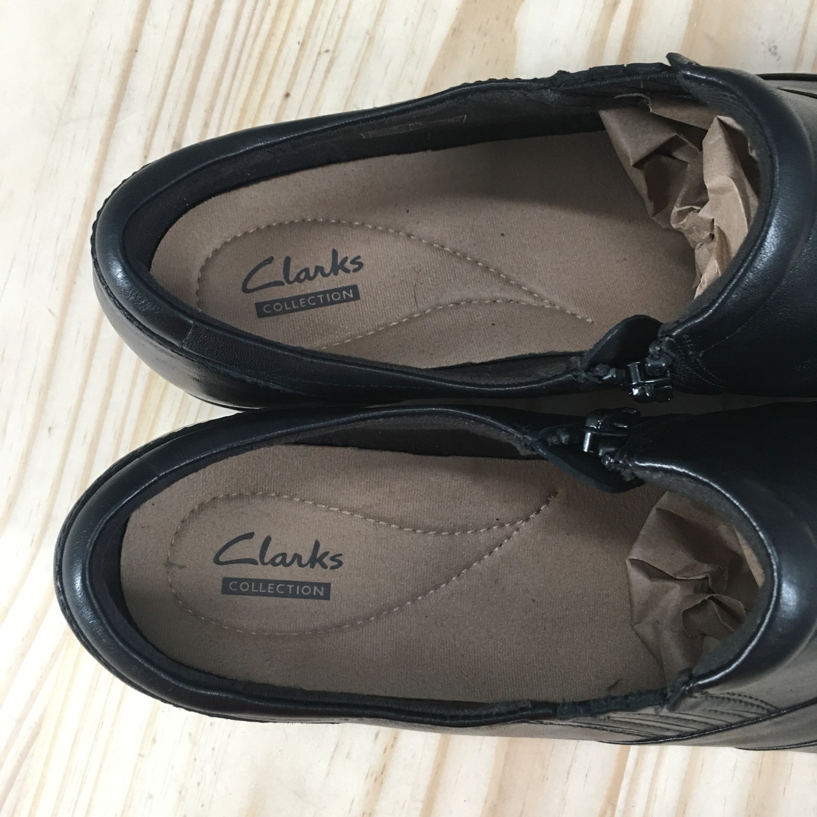 Clarks Collection Channing Essa Loafer Shoes Womens 10 W Leather Black 26108789