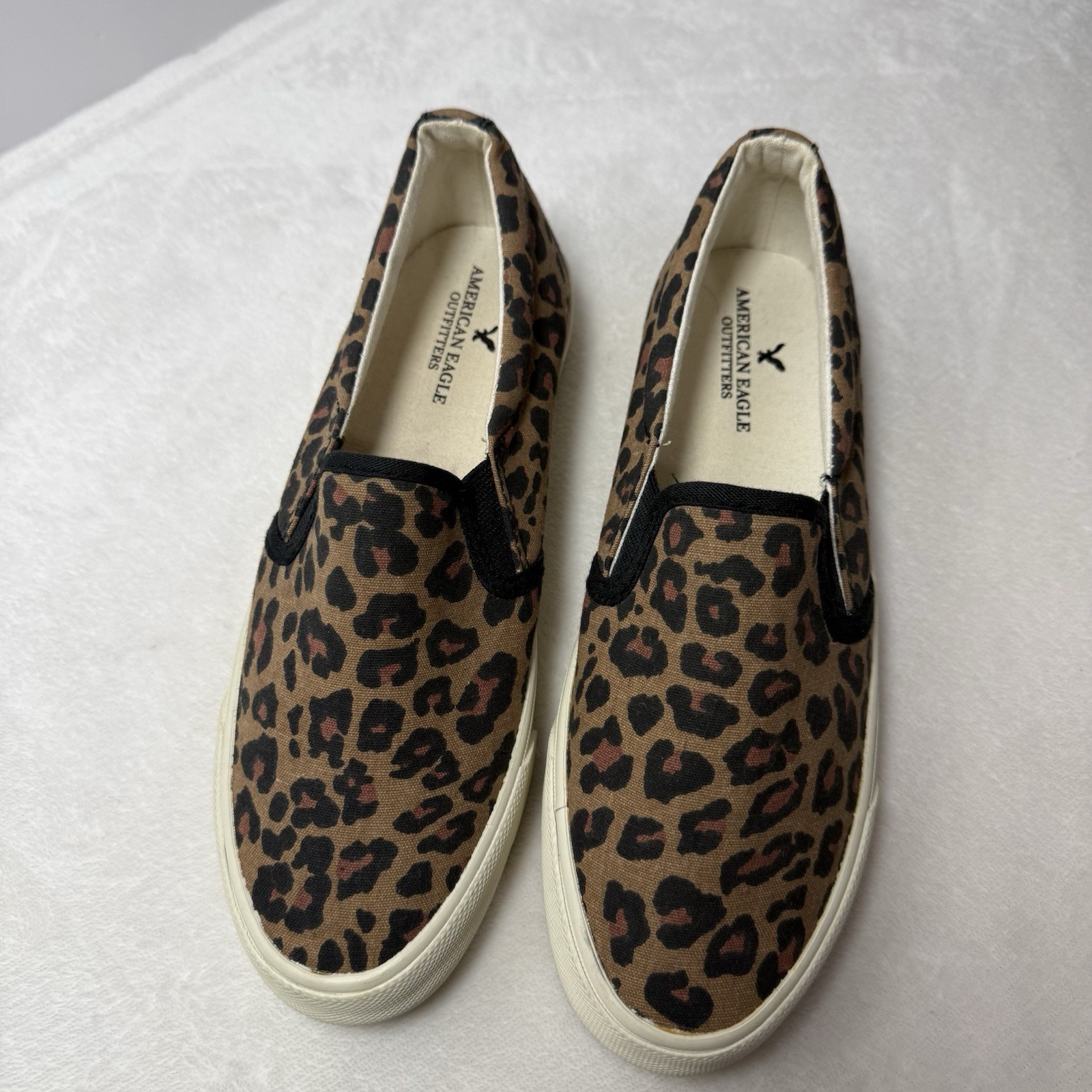 American Eagle Outfitters Womens Leopard Print Slip-On Shoes Sneakers Size 7 New