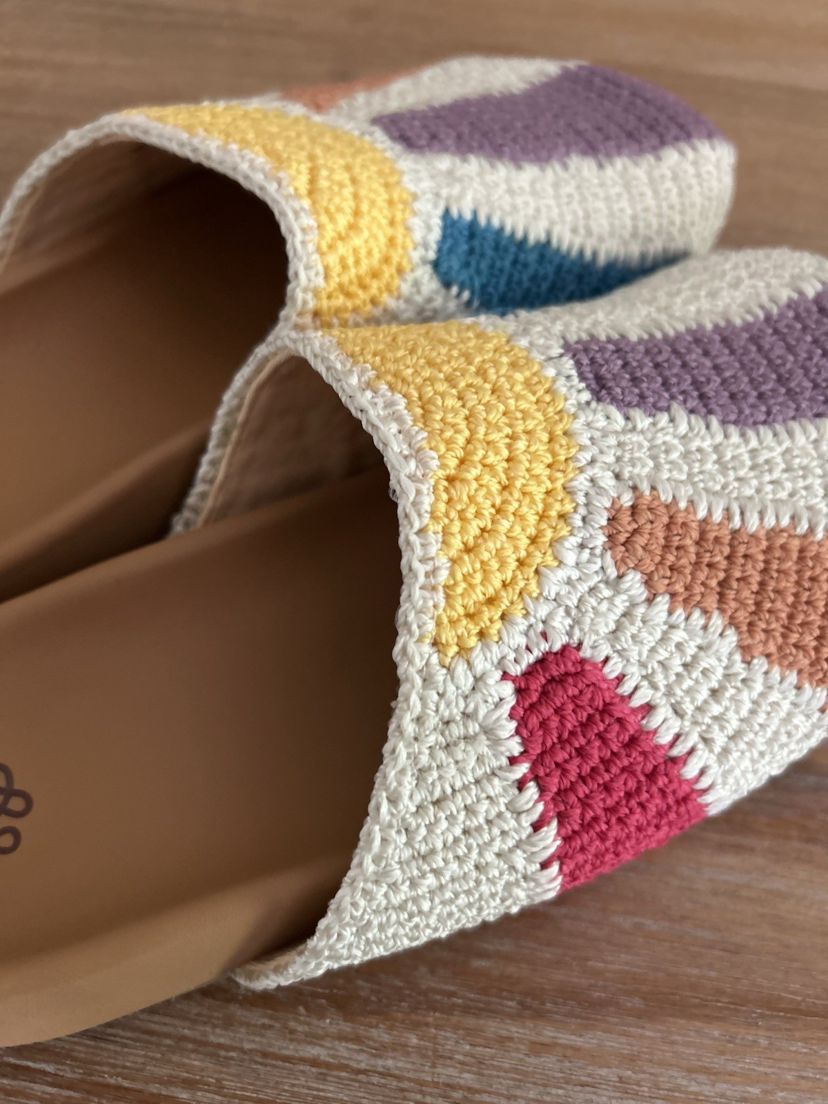 The Sak Bolinas Crochet Clog Shoes Multi Colored Sunbeam Women’s Size 5
