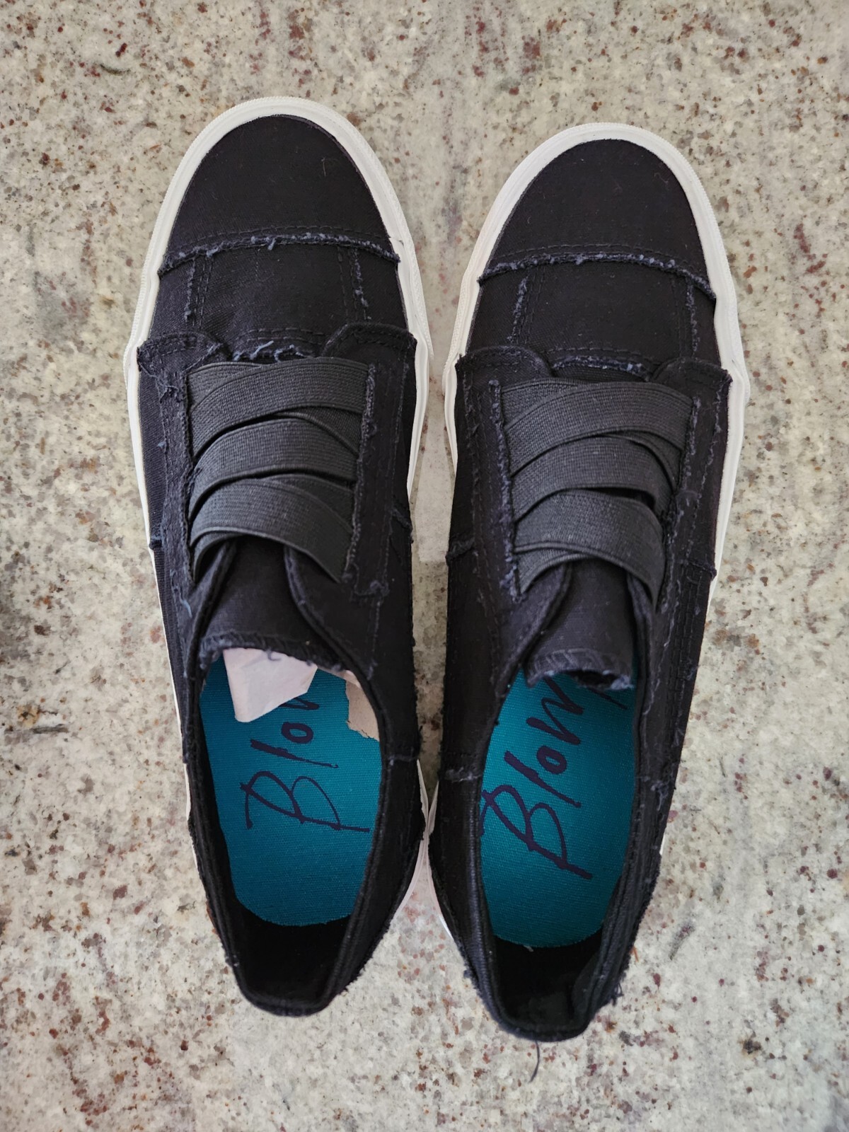 *BLOWFISH* “Marley” Black Washed Canvas Slip-On Sneakers – Size 6.5 – NIB!