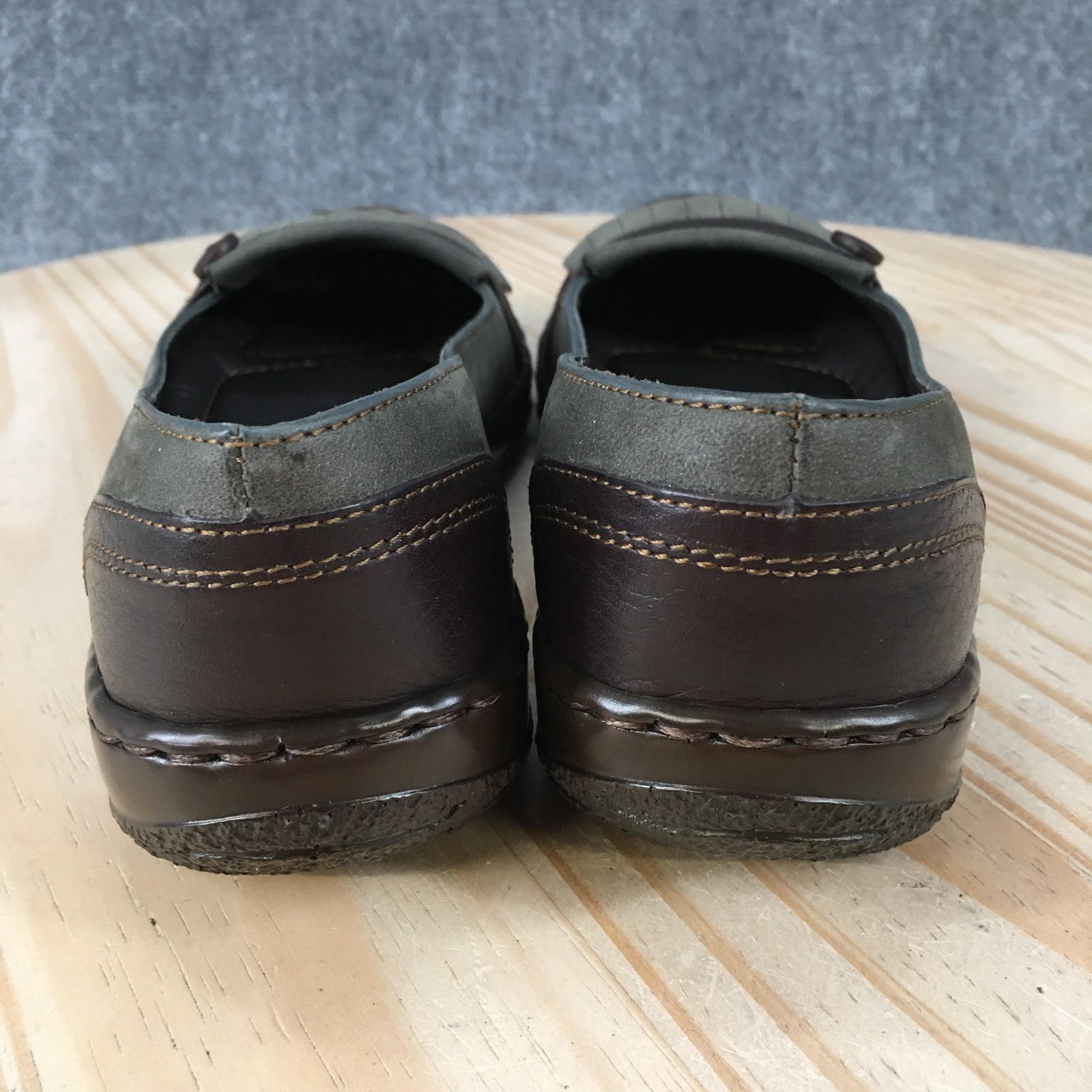 Børn Kiltie Fringe Loafer Shoes Womens 8 M Button Low Casual Leather Brown NEW
