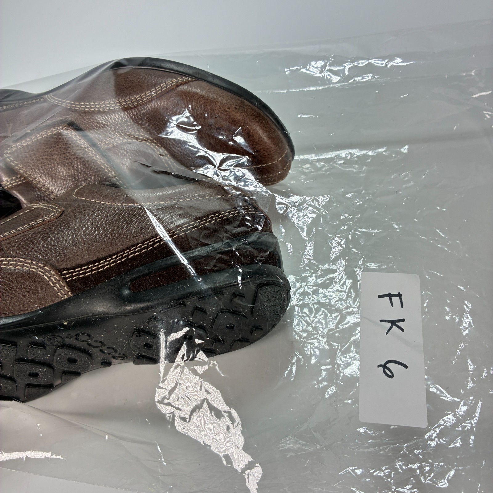 ECCO Wave Munk Brown Leather Comfort Casual Loafers Shoes Womens Sz US 7.5 EU 38