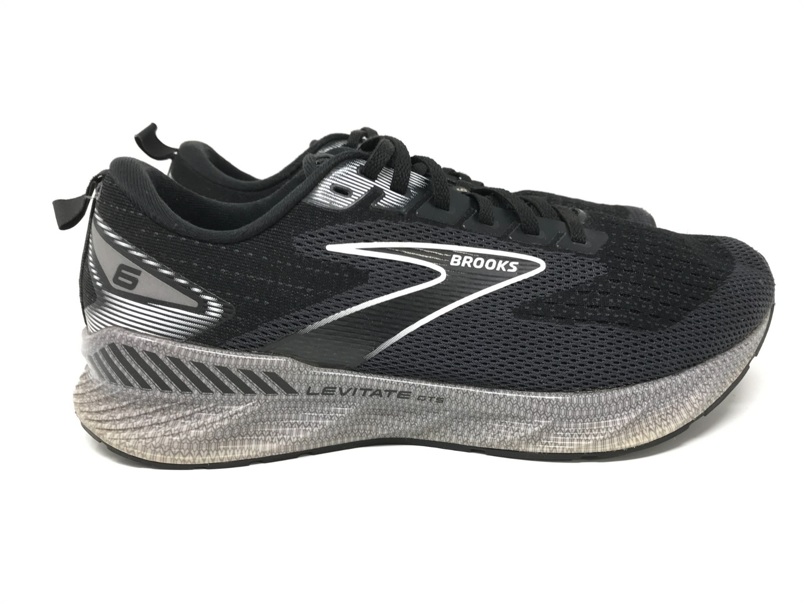 Brooks 1203841B039 Levitate GTS 6 GuideRails DNA AMP Running Women 9 Black Shoes