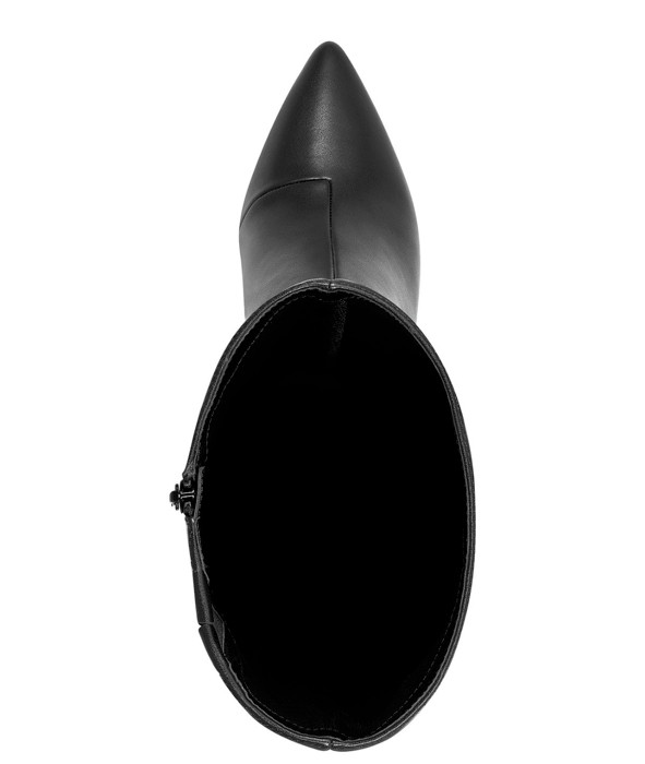 INC BLACK SMOOTH RAJEL POINTED TOE STILETTO ZIP UP DRESS BOOTS SIZE 8.5 M