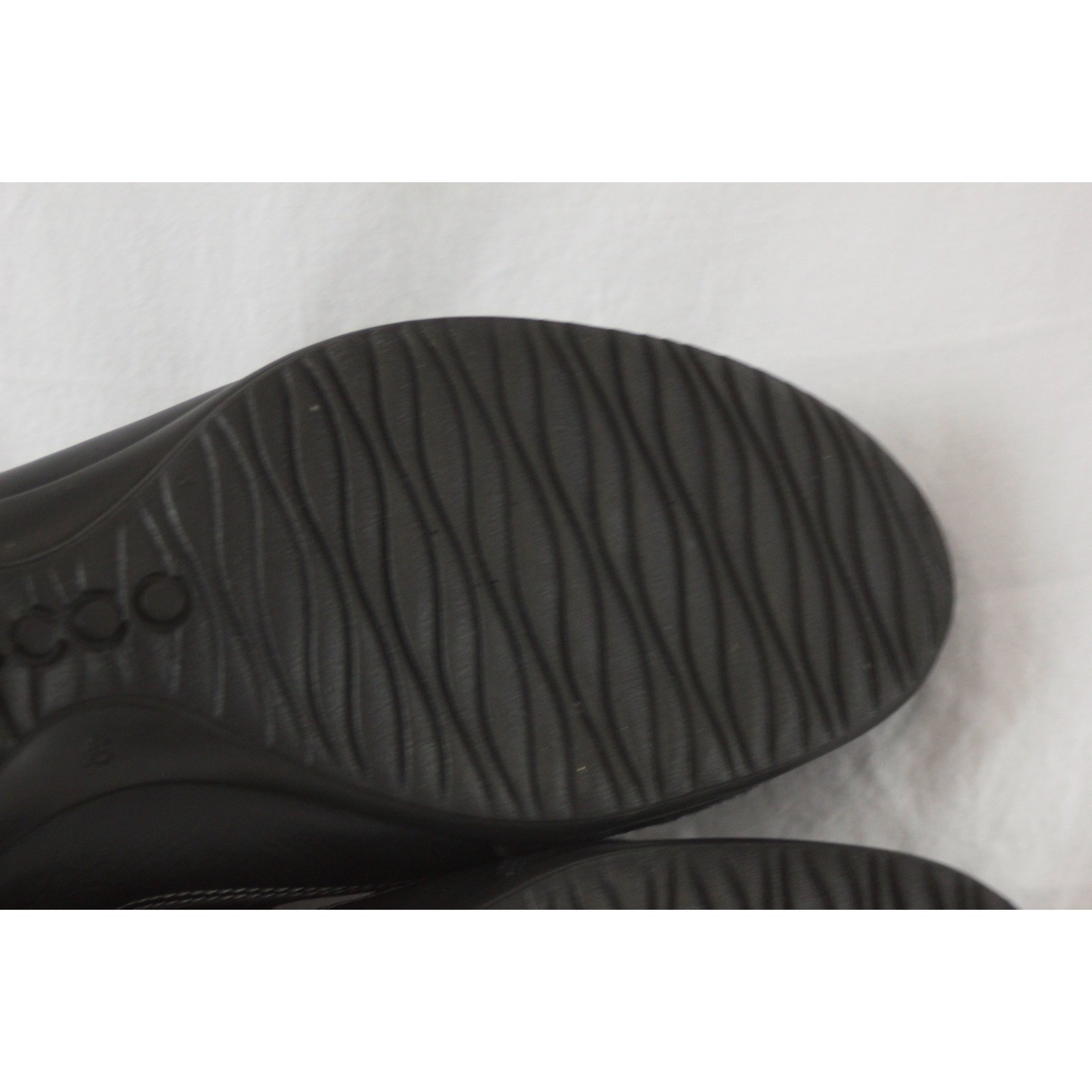 ECCO Black Leather Suede Hook and Loop Walking Shoes Sneakers Womens 40 US 9