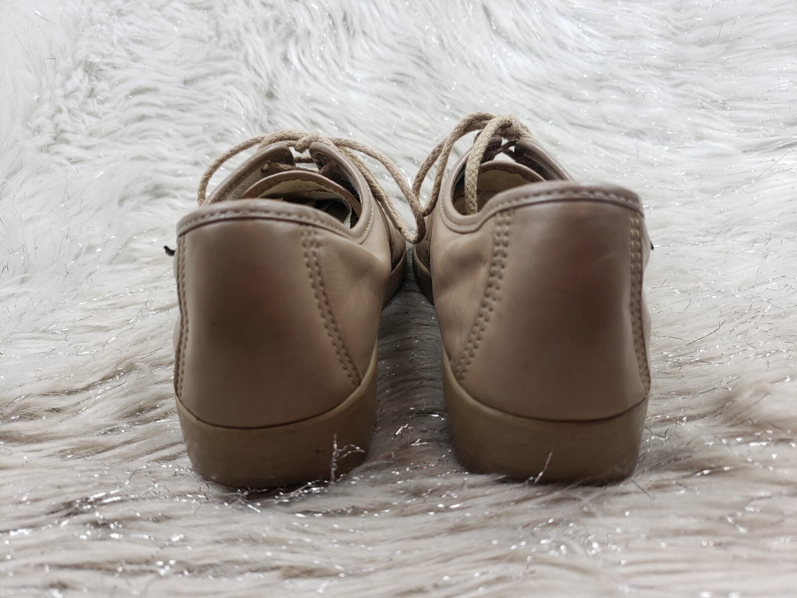 SAS Handsewn Beige Leather Moc Casual Comfort Shoes Size 7 S