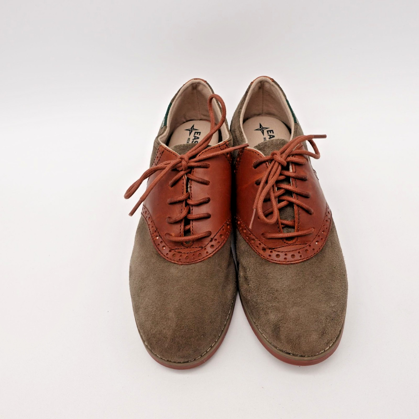 Eastland Sadie Oxford Shoes Brown Taupe Size 7 Almond Toe Comfort Preppy
