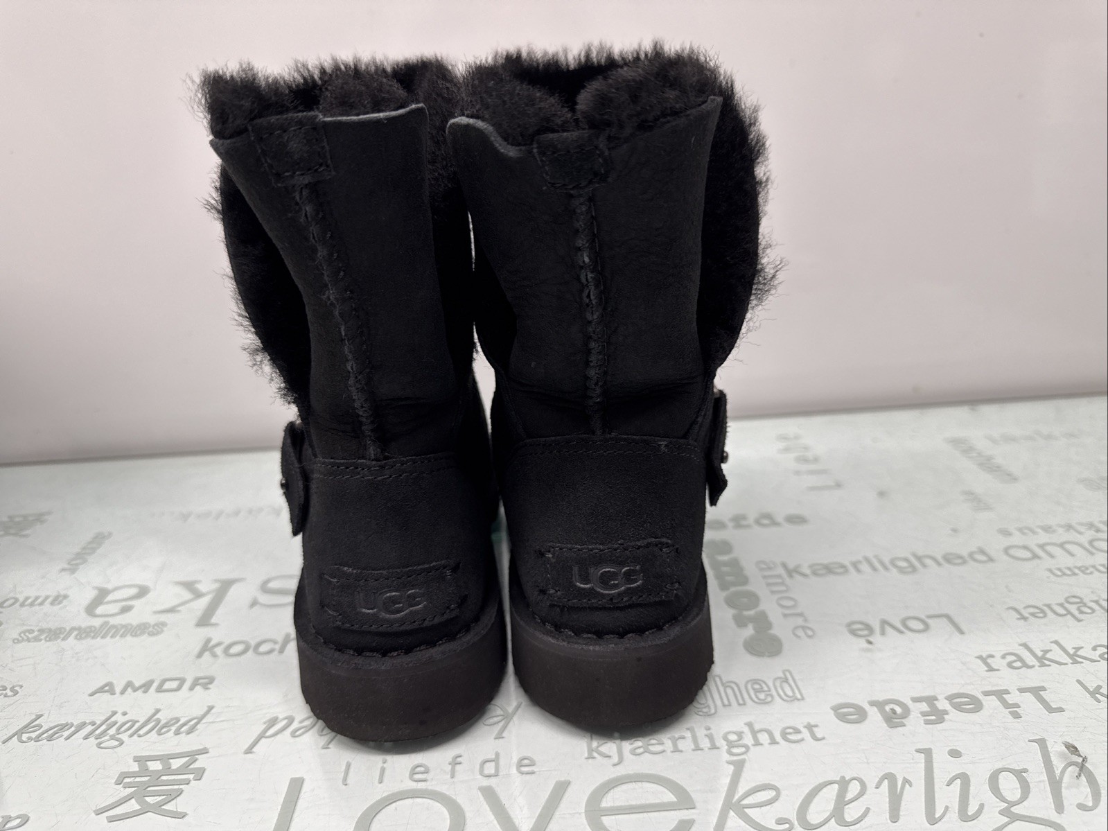 UGG Women Boot 1126673 Black Suede Pull-On Size 5(36)