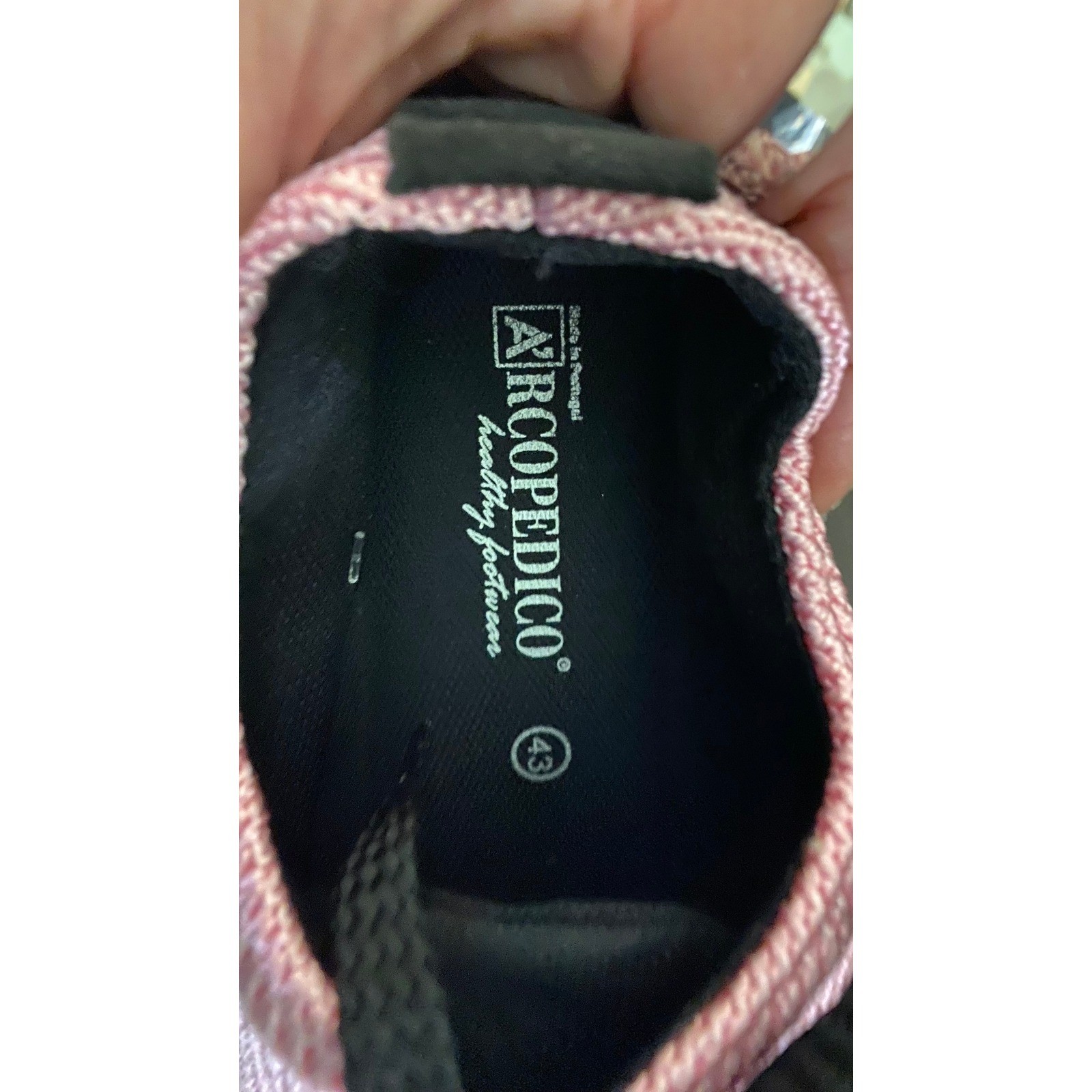 Arcopedico LS Knit Comfort Lace Up Walking Shoe Pink B41 Men’s 43 NEW