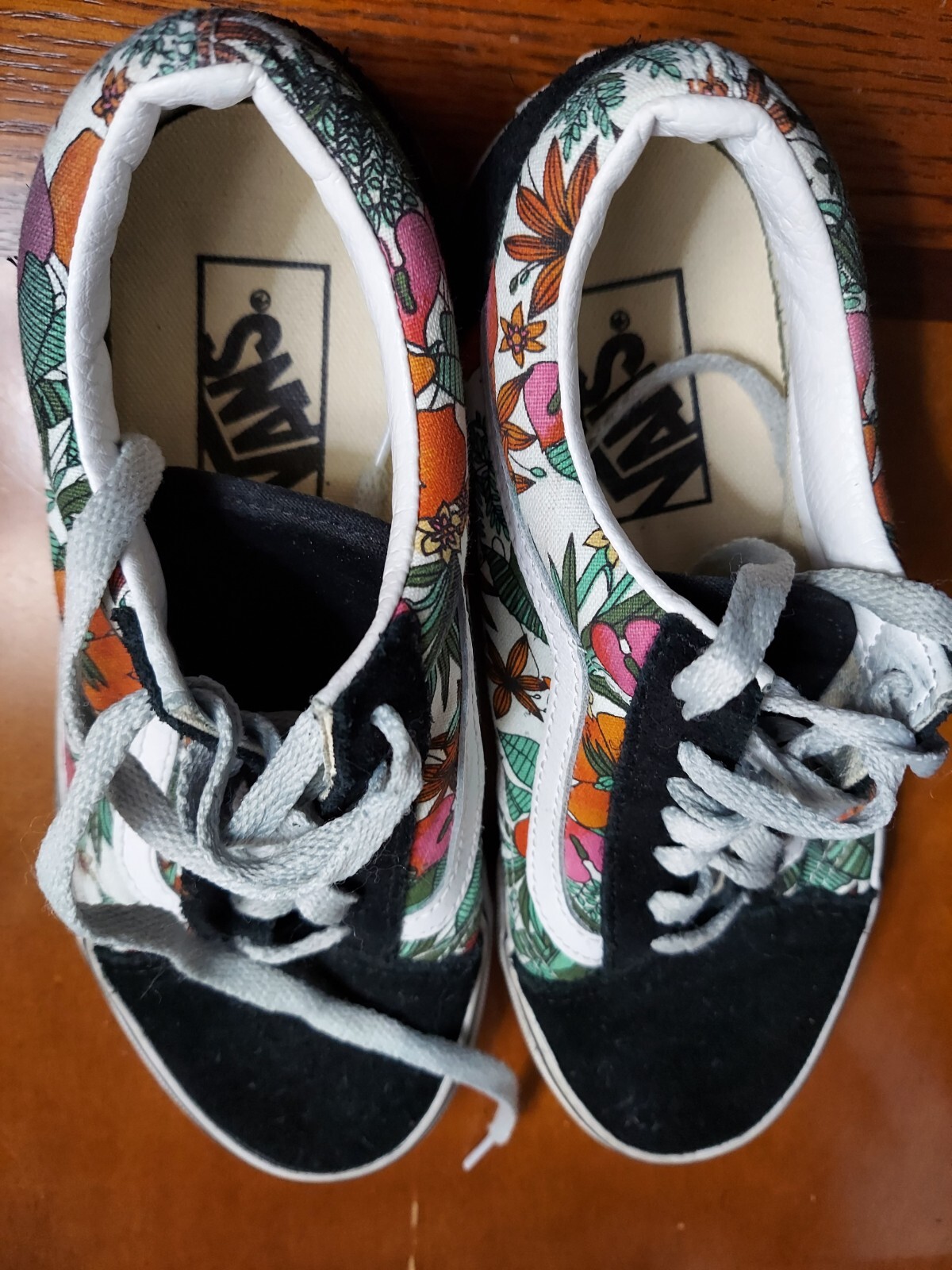 Vans Tropical Hawaiian Floral Print Shoes Sneakers Lace Up Size W 6.5/M 5 Medium