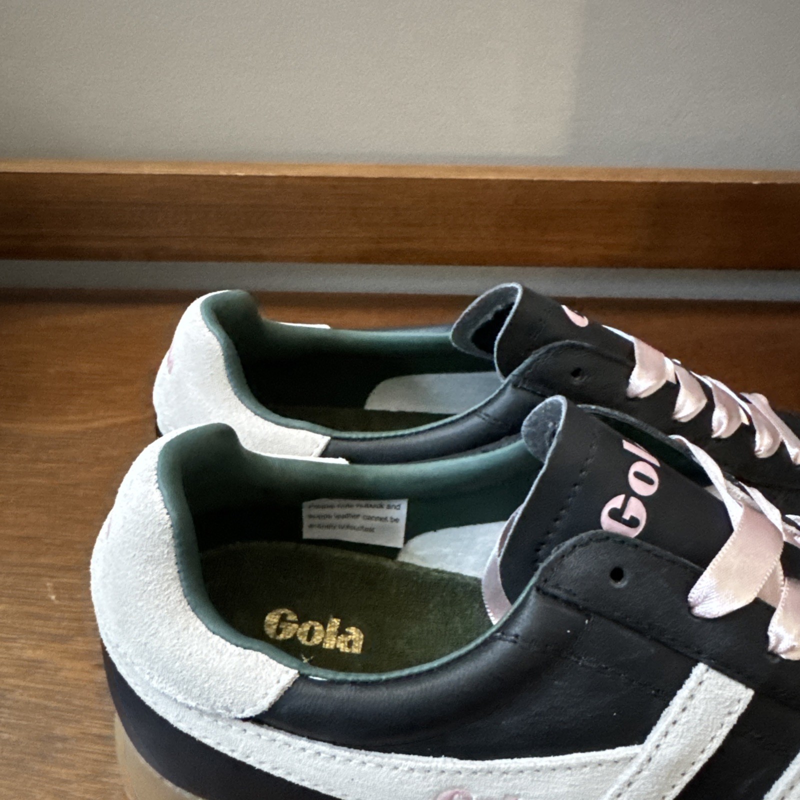 Gola x Anthopologie Stadium Quilted Sneakers Black/Pink/Green Women’s Sz 9.5 NIB