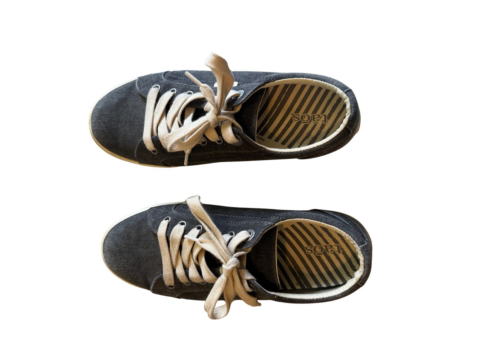 Taos Star Canvas Sneakers Shoes Grey Washed Denim Women’s Size 9 EU 40 Comfort