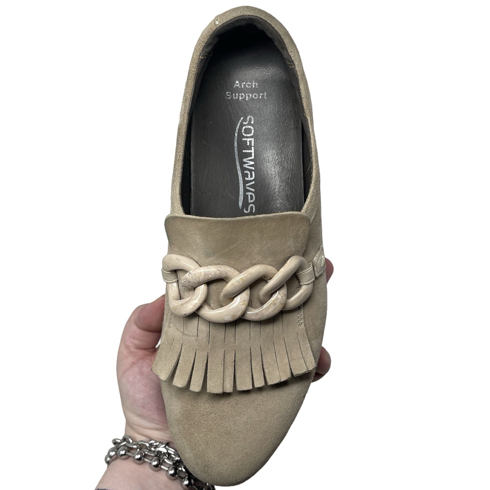 Softwaves “Adaya” Women’s Sneakers EU 39/US 8.5-9 Platform Beige Black White