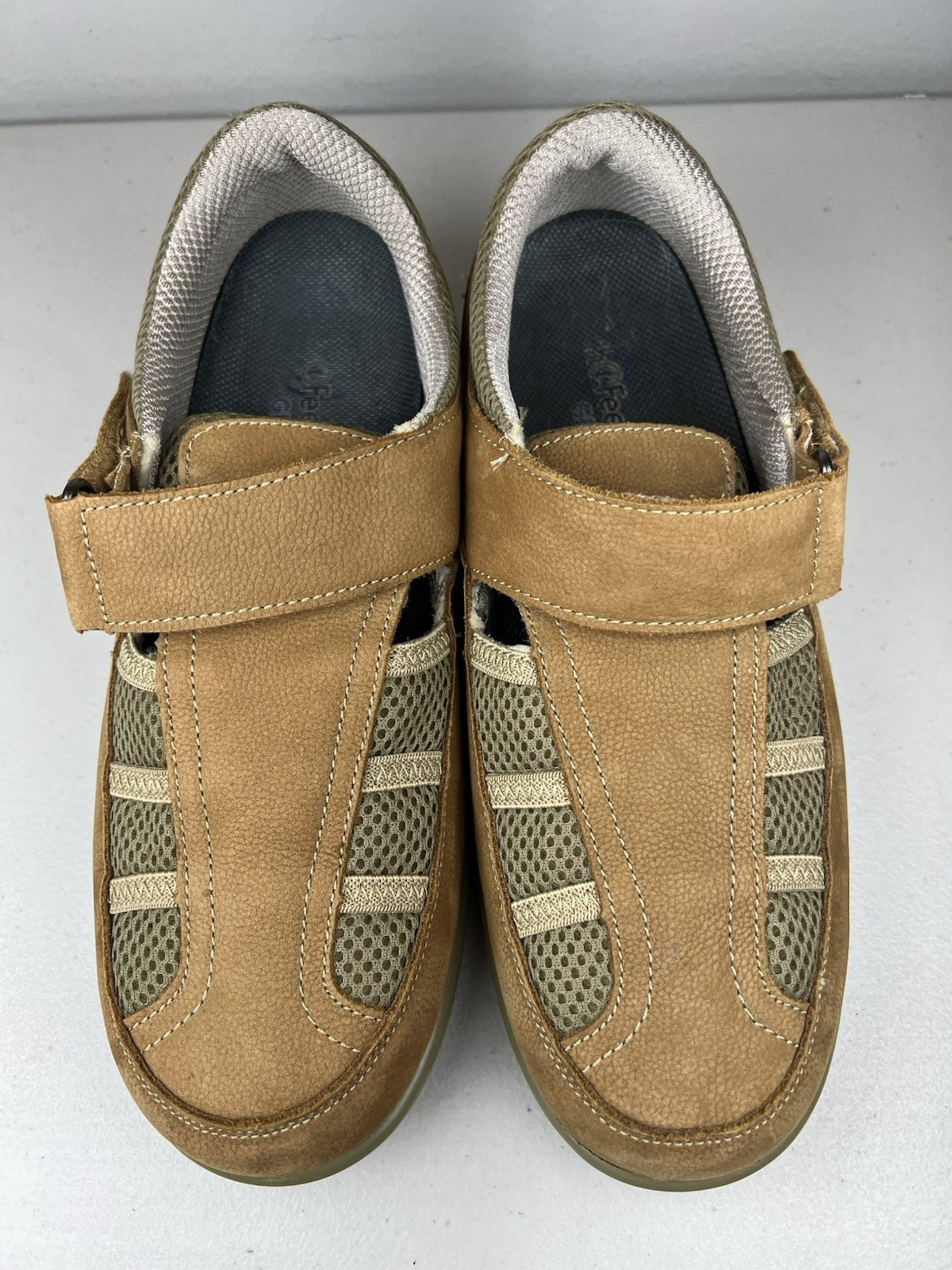 Orthofeet Sarasota Beach Tan Comfort Walking Shoes Womens Sz 11 WIDE Orthopedic