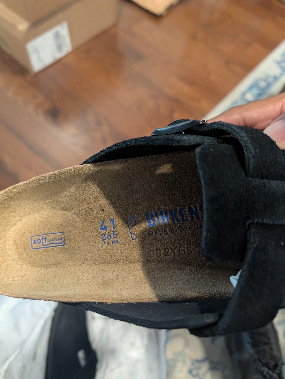Birkenstock Boston Soft Footbed Suede Leather Black – NEW – SIZE 41