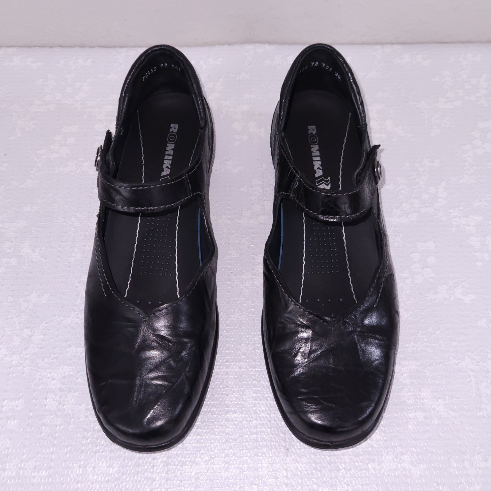 ROMIKA Mary Jane Women’s EU 39 US 8-8.5 Black Leather Cassie 50 Comfort Shoes