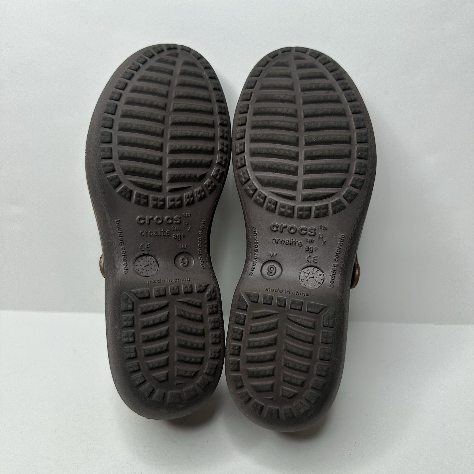 Crocs Croslite Comfort Clogs Maryjane Slip-on Shoes Women’s Brown Size 9