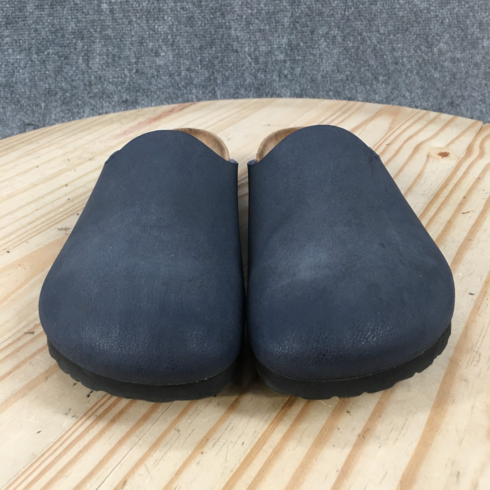Birkis Birkenstock Amsterdam Shoes Womens 38 Clogs Slip On Closed Toe Flats Blue