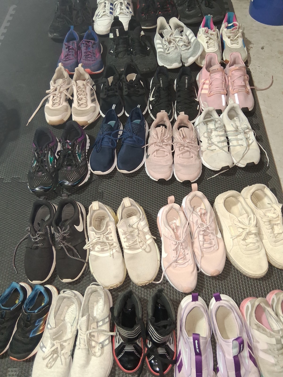 Shoes Lot Multicolor Multiple Sizes Men Women Children Sold As Is Not Cleaned
