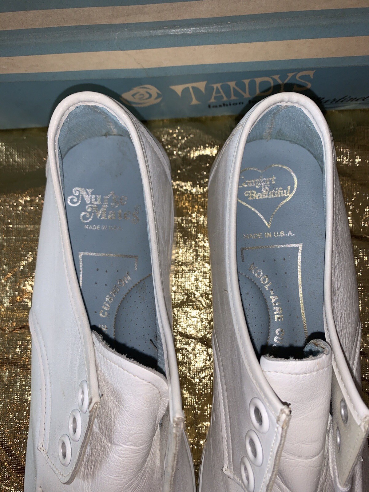 Nurse Mates Kook-Aire Cushion Shoes White Vintage Shoes Size 9 S New NWB (2)