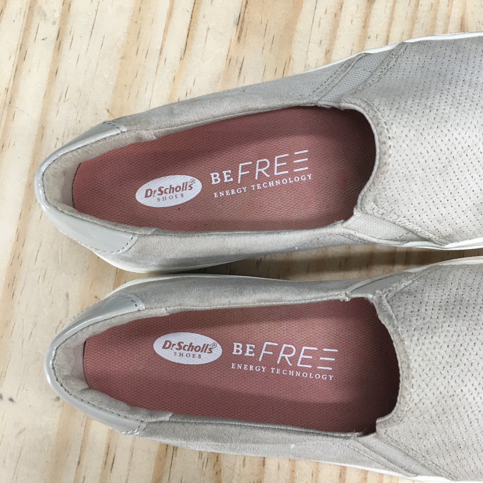 Dr. Scholls Shoes Womens 6 M Nova Slip On Sneakers Gray Fabric Casual Comfort