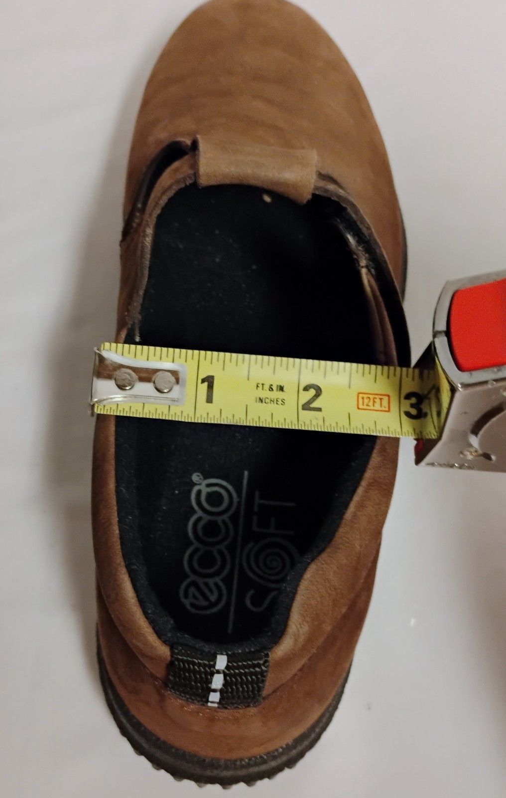 ECCO Soft Leather Mary Jane Comfort Shoes Brown EU 40 US 9 Women’s Hook Loop