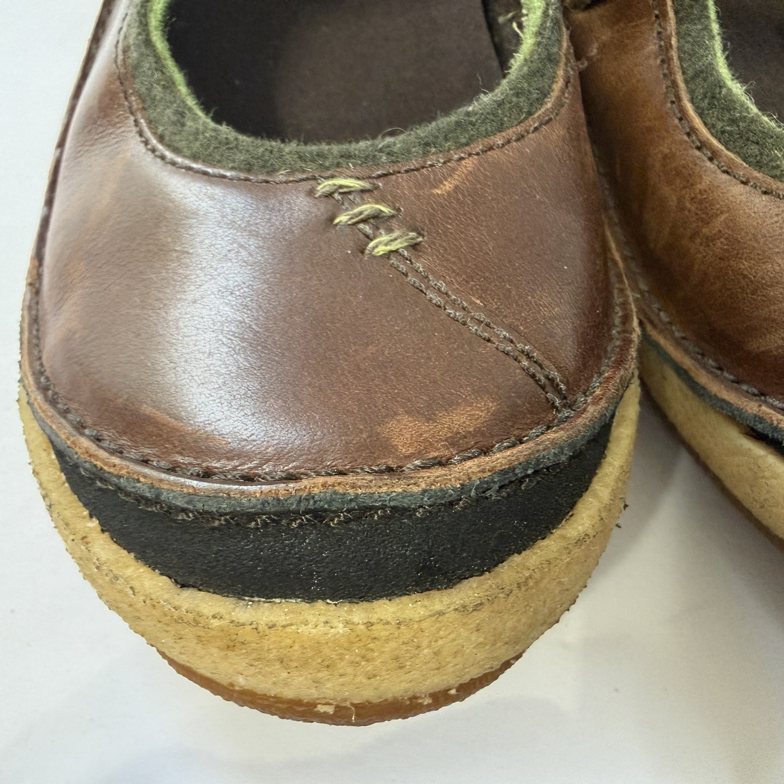 Merrell Womens Paris Saddle Mary Jane Brown Leather Crepe Sole Shoes Size 7