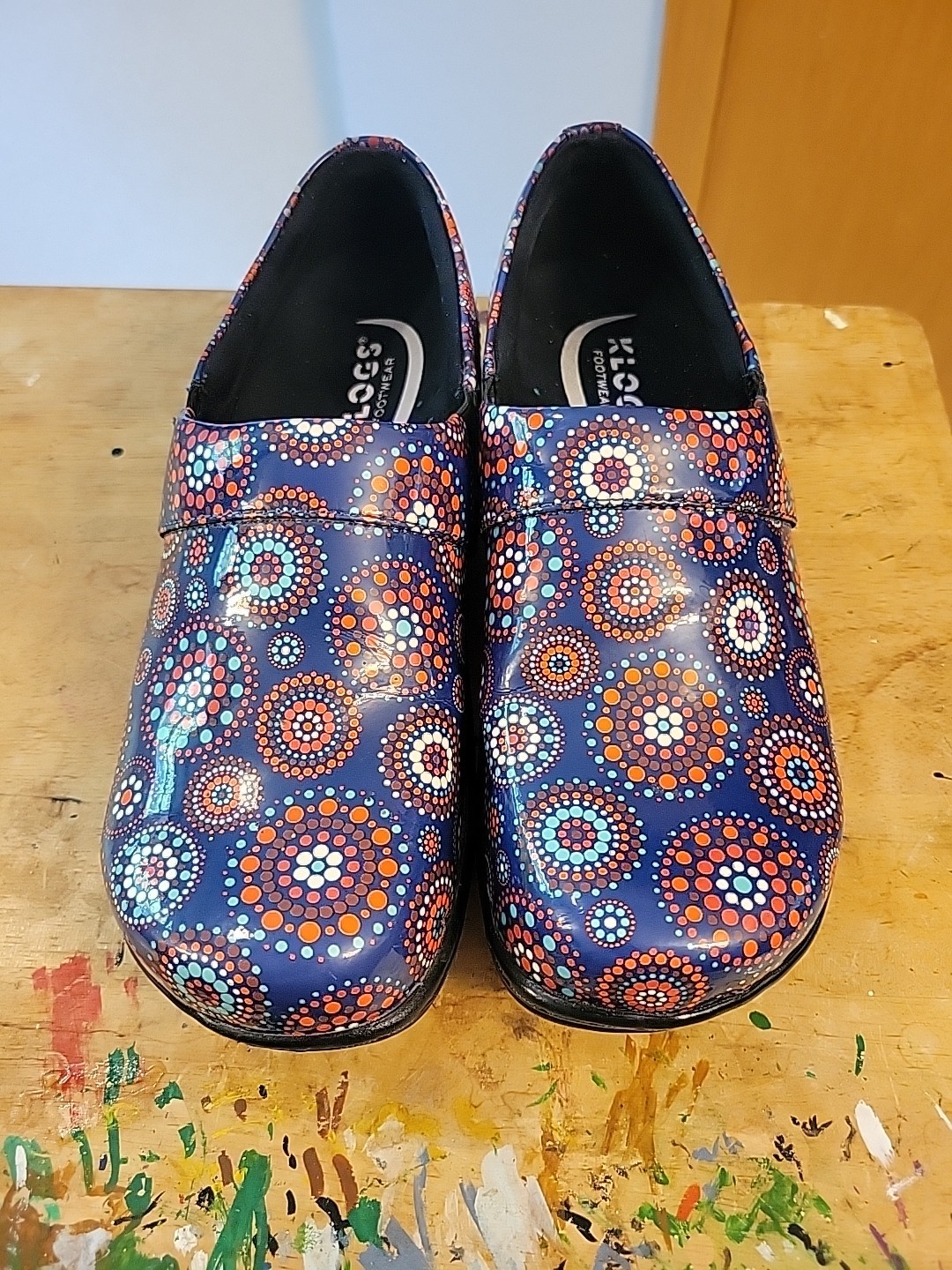 Klogs Mission Professional Womens Slip Resistant Work Clogs Size 7.5 Geometric
