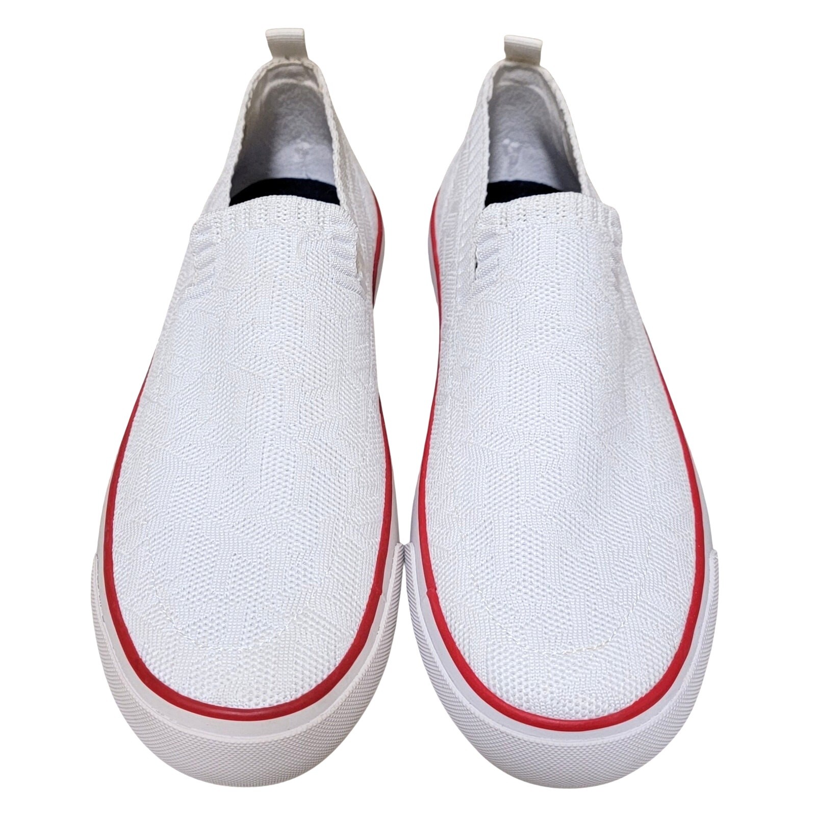 Tommy Hilfiger Women Gilrey Slip On Stretch Knit Sneakers Size US 9M White