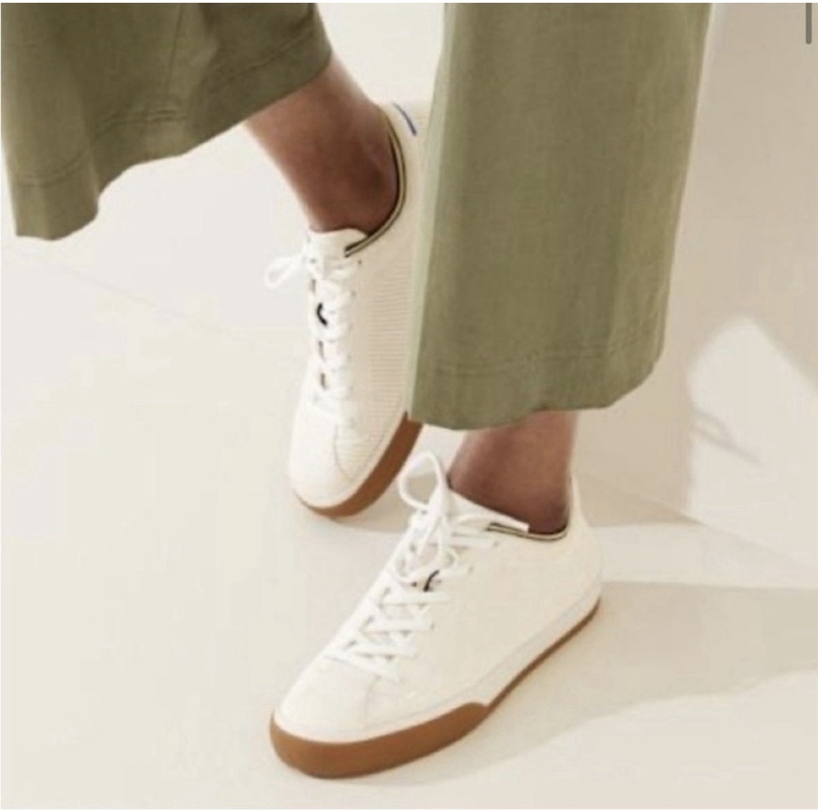 ROTHY’S Casual Shoes Womens Size 6 The Lace Up Blonde Cream Sneakers NO INSOLES