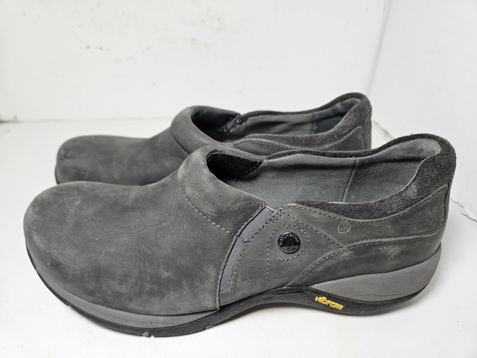 DANSKO Patti 39 / 8.5-9 Gray Nubuck Leather Slip-on Shoes NO INSOLES