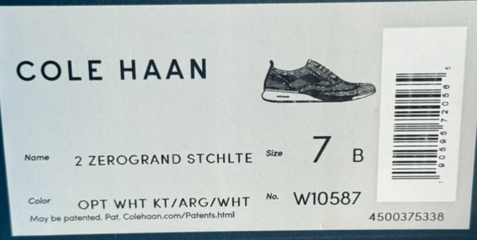Cole Haan womens white comfort lace up sneakers size 7