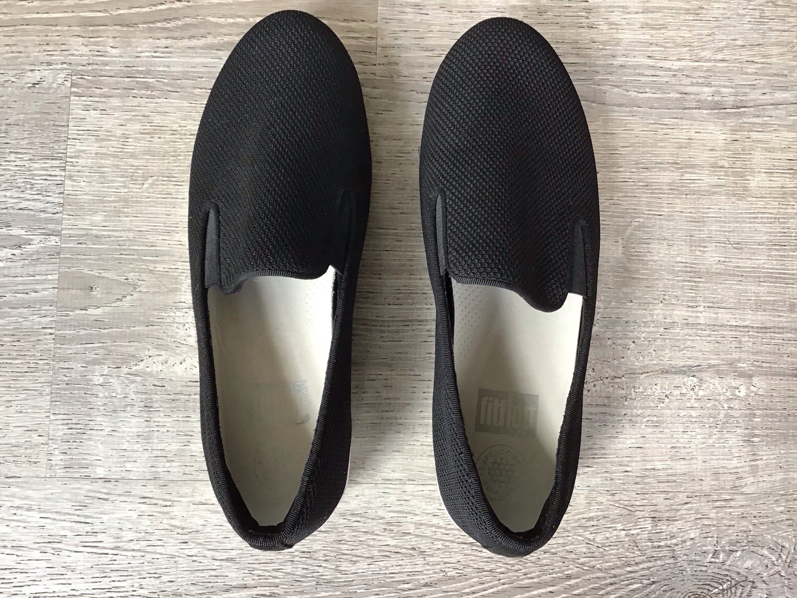 FitFlop Superskate Uberknit Black Fabric Slip On Women’s Size 7.5 Shoes H85-001