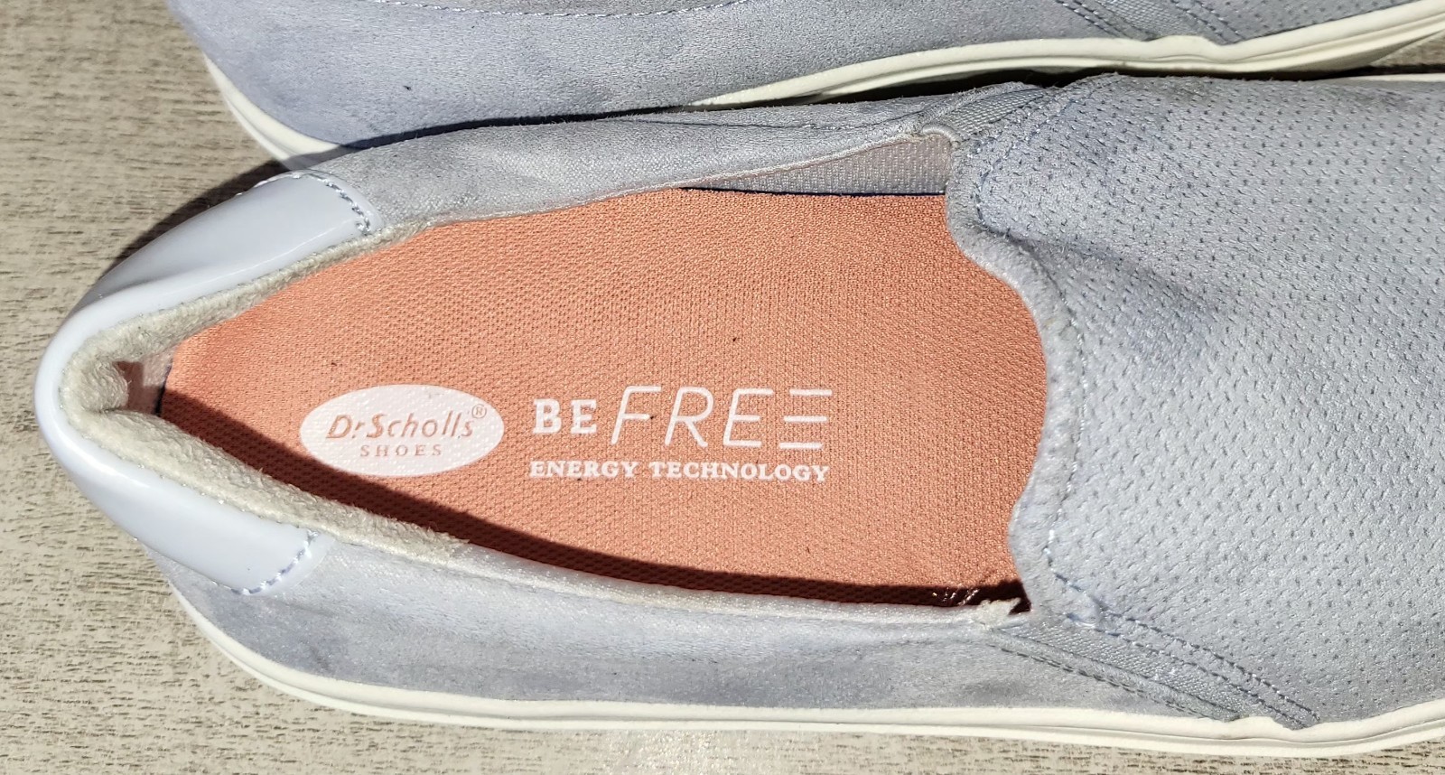 Dr. Scholls Be Free Comfort Slip On Light Blue Canvas Sneaker Women Shoe Sz 7 M