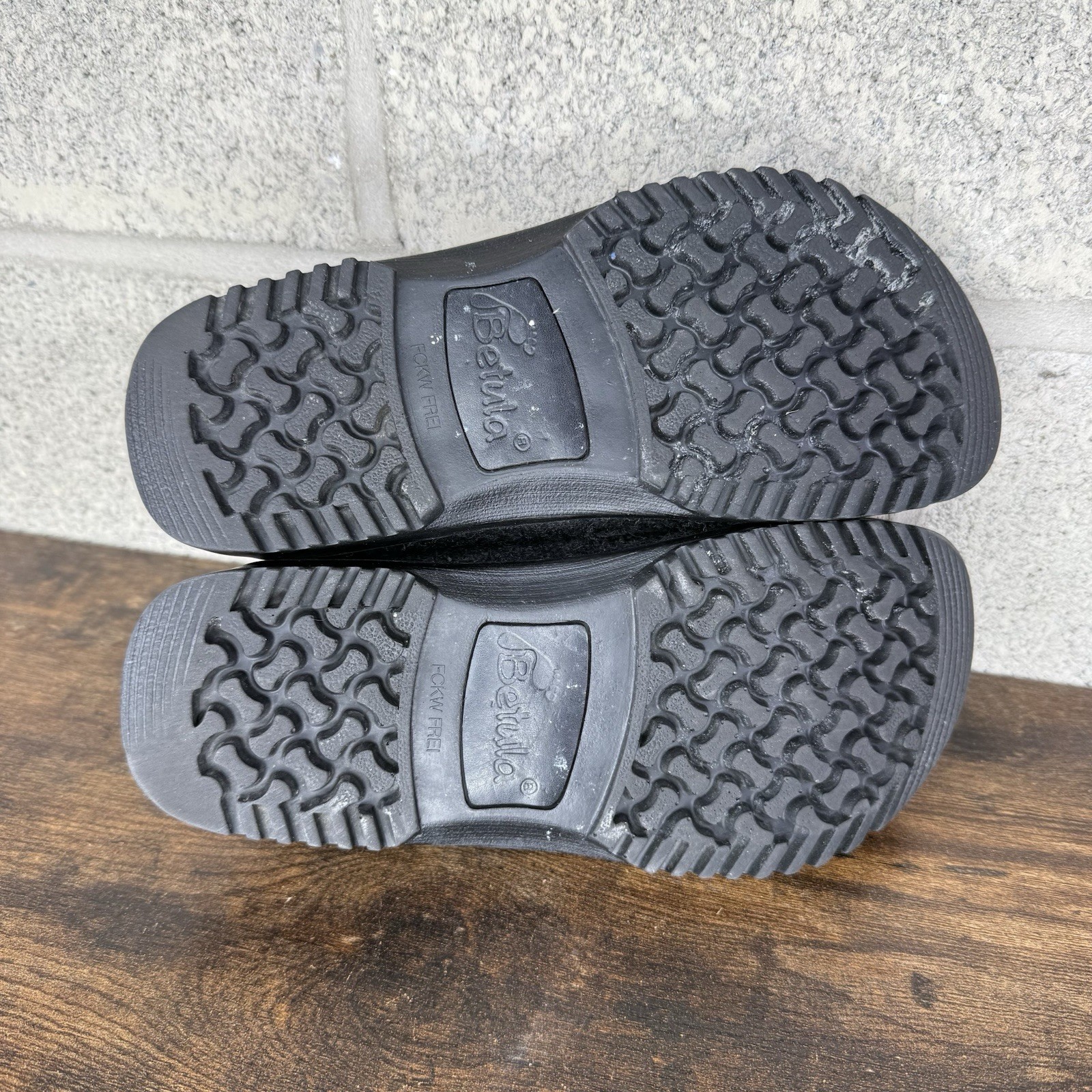 Birkenstock Betula Boston Shoes Womens Size 6 (37) Wool Felt Slip On Black Grey