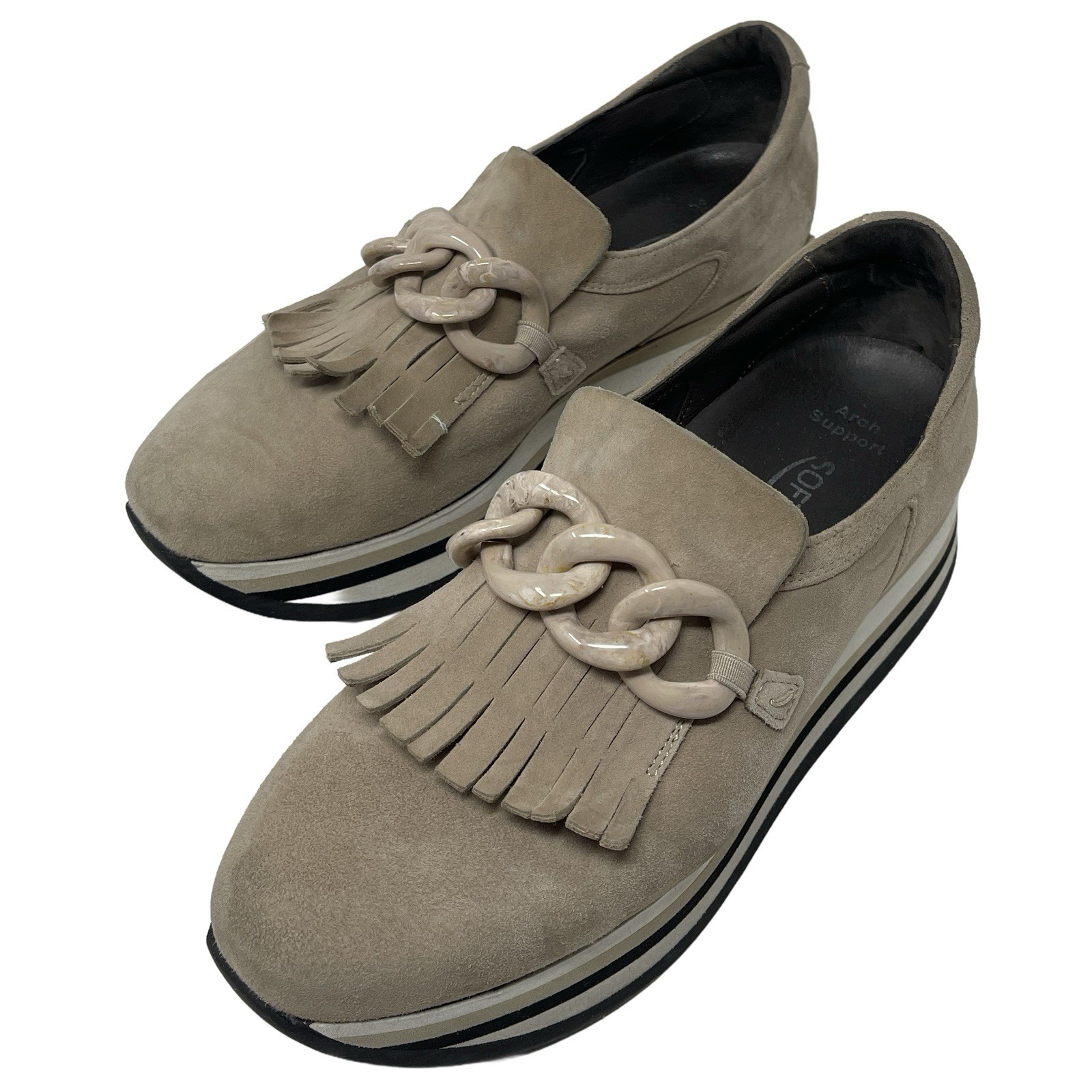 Softwaves “Adaya” Women’s Sneakers EU 39/US 8.5-9 Platform Beige Black White