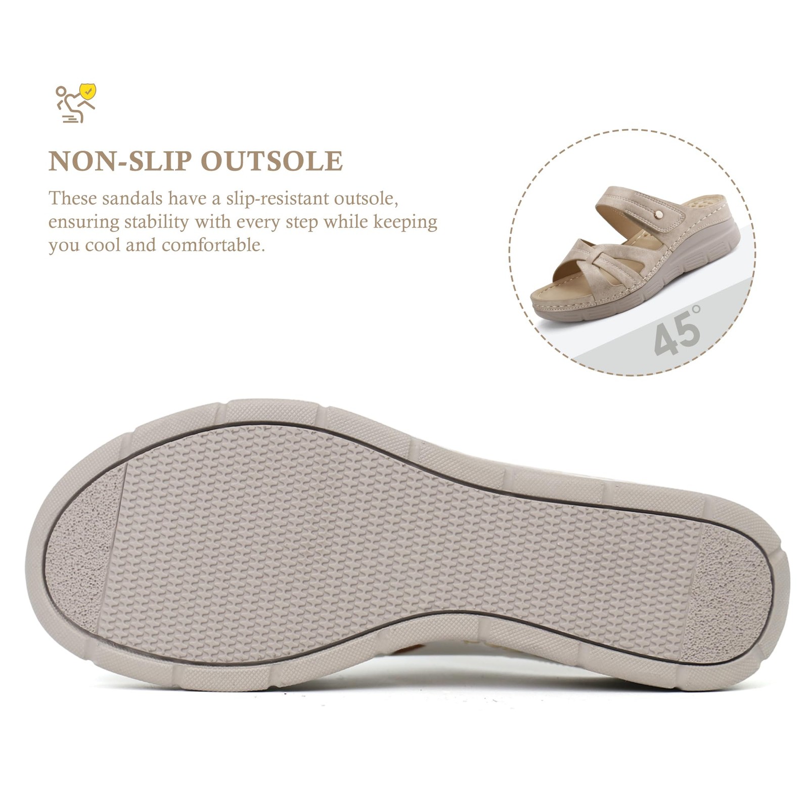 Ortho + Rest Women Orthotic Slides Comfortable Orthopedic Sandals Walking