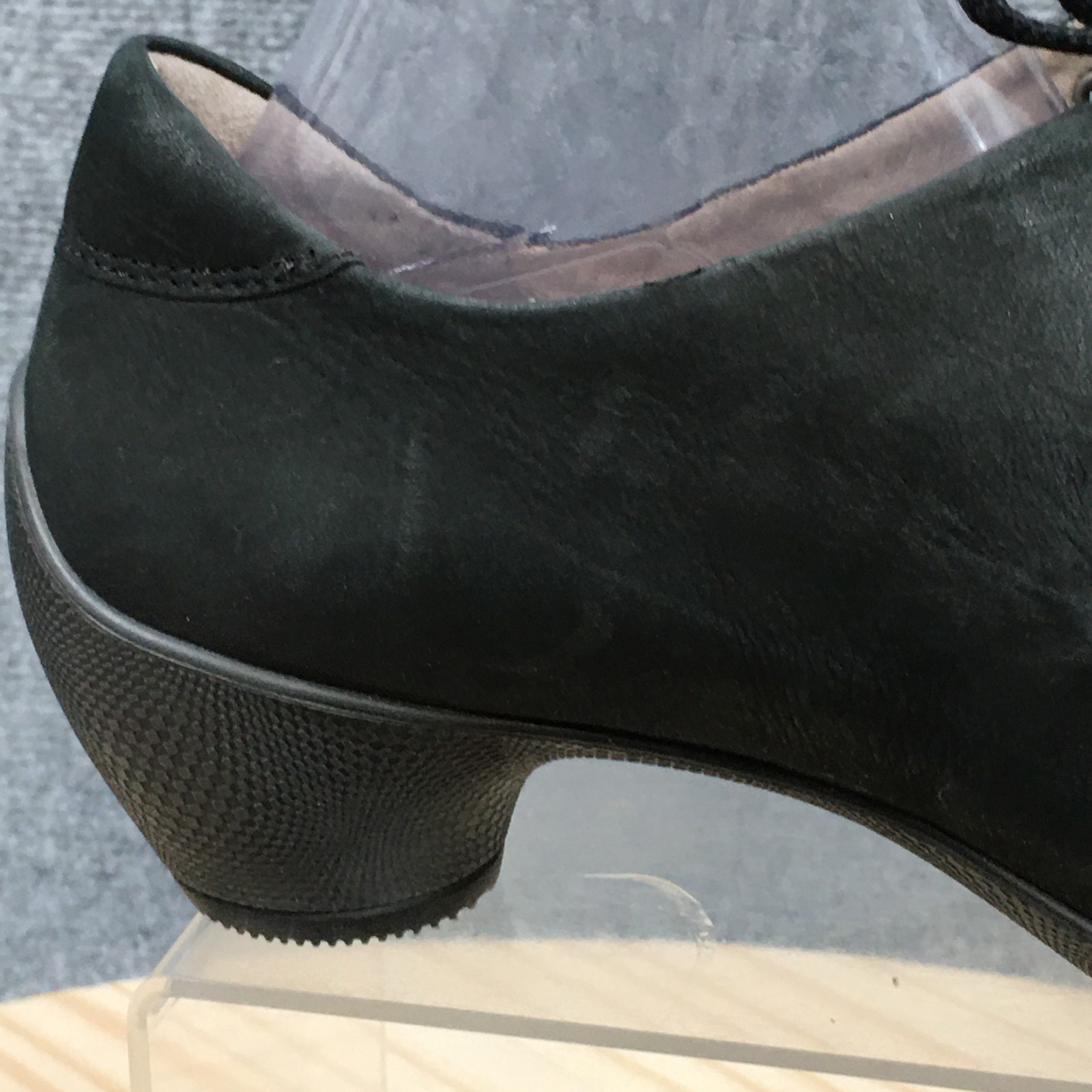 ECCO Sculptured Mary Jane Pumps Womens 40 Hook & Loop Casual Heels Leather Black