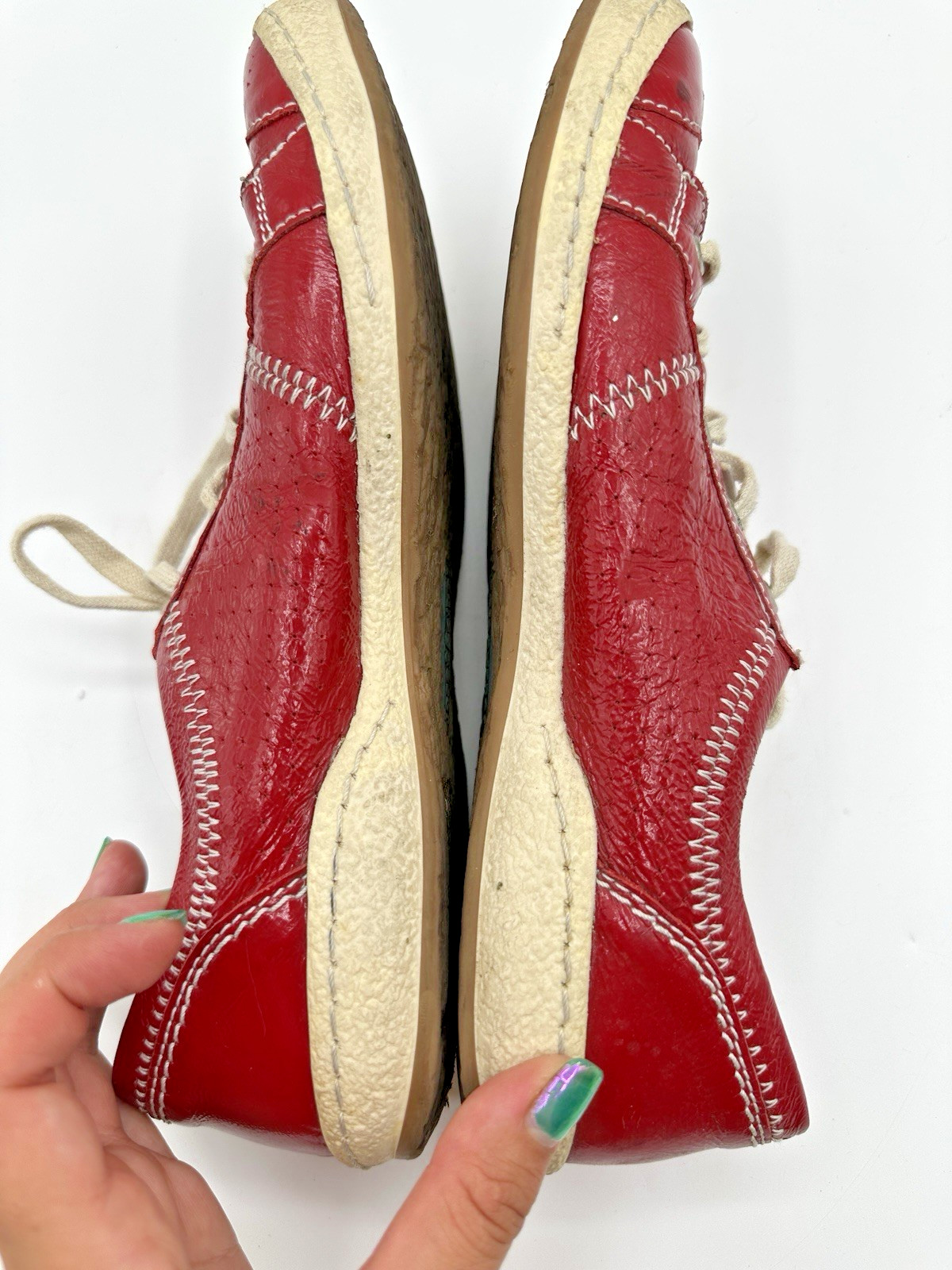 Josef Seibel Women’s EU 39 Red Patent Leather Comfort Lace Up Shoes US 8-8.5